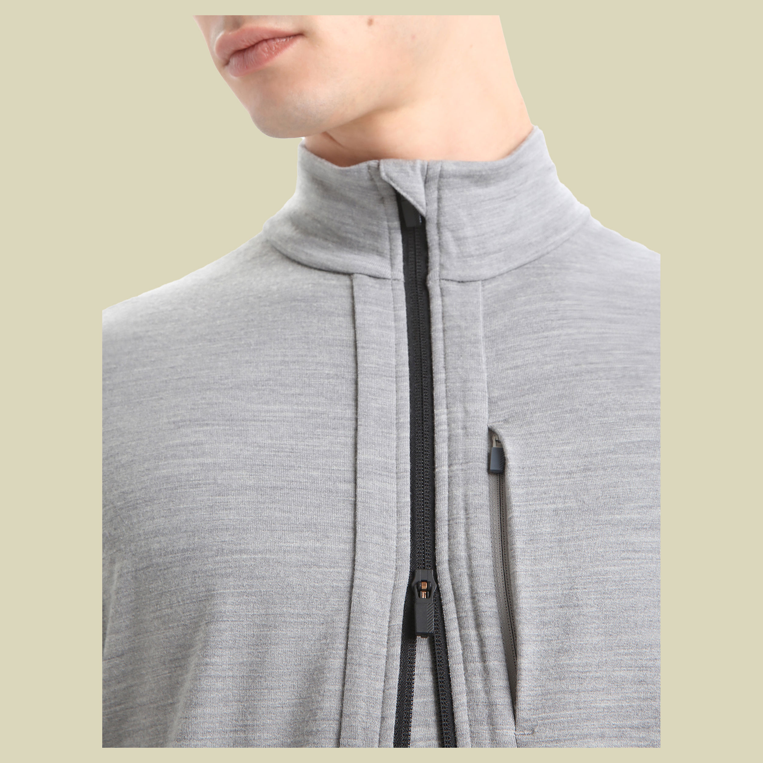 Quantum III LS Zip Men Größe L  Farbe metro heather/black