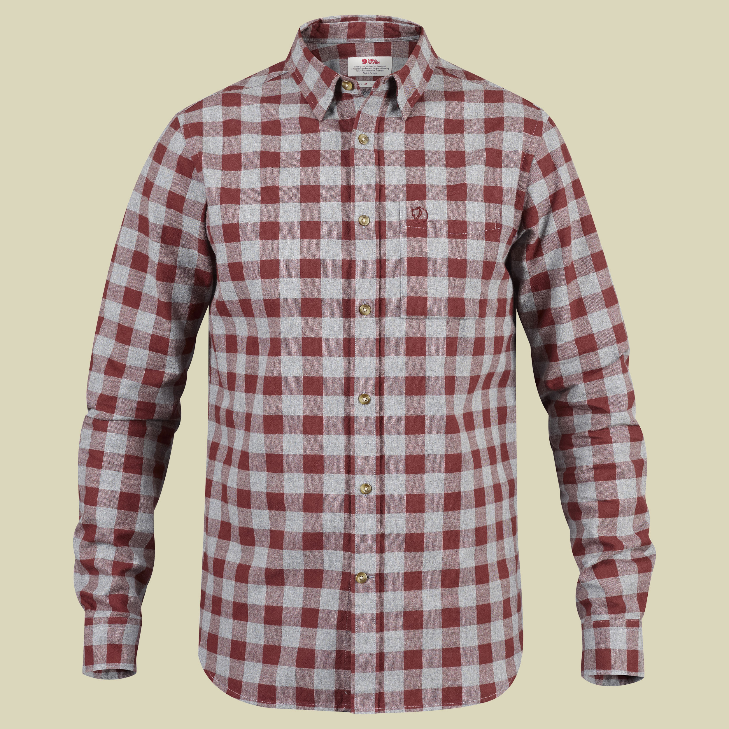 Övik Check Shirt LS Men Größe S Farbe red oak