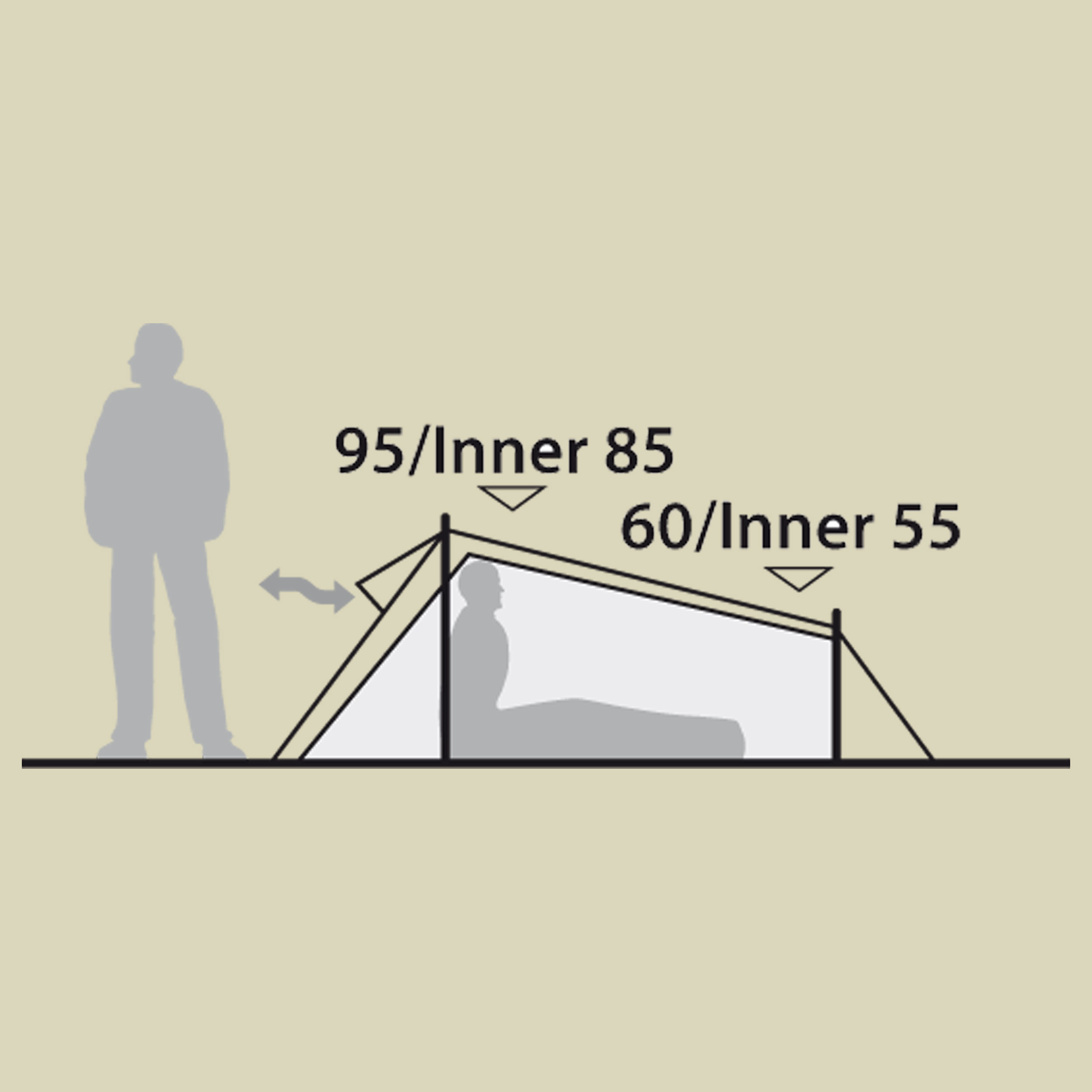 Arrow Head 2021 1-Personenzelt Farbe: red