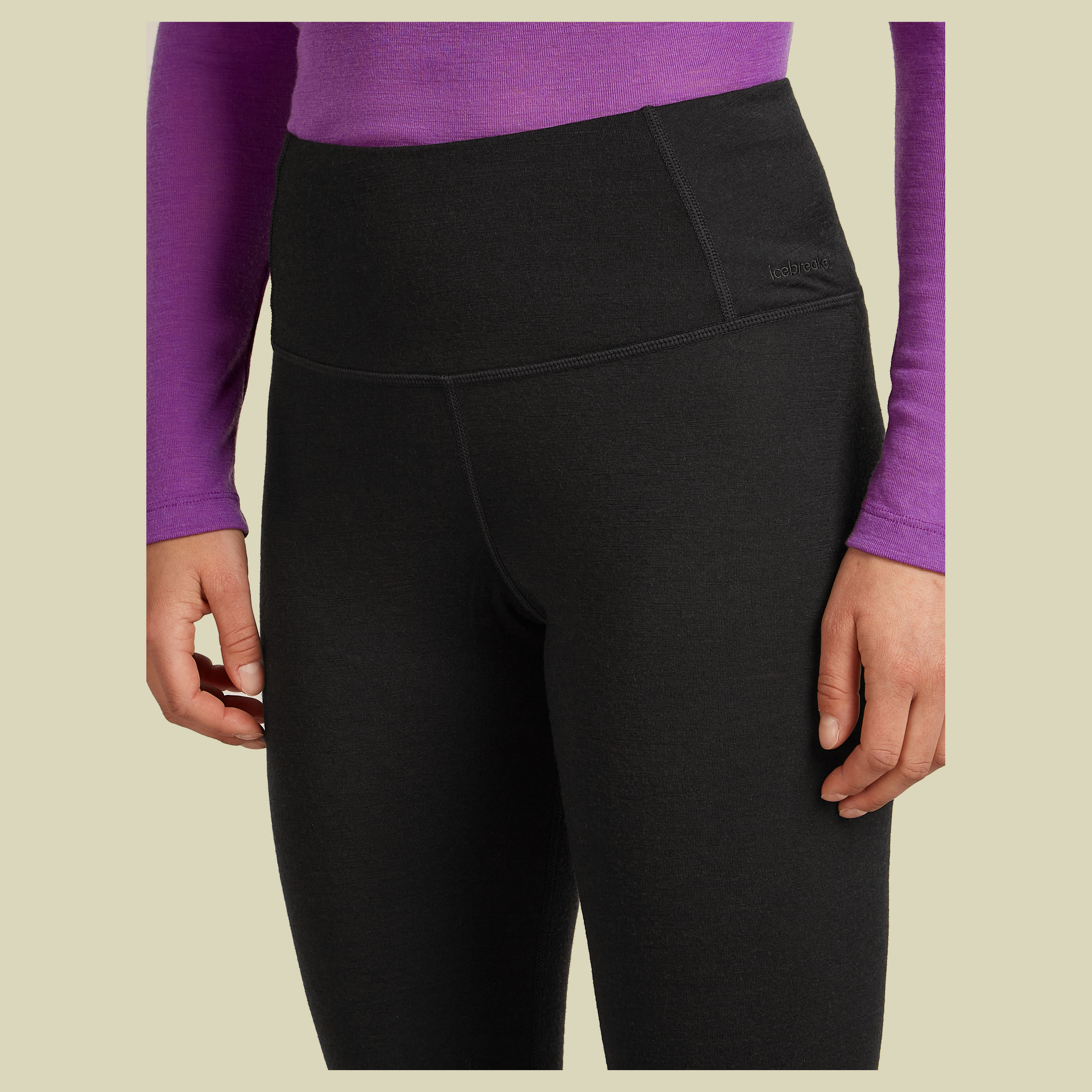 Merino 200 Oasis High Rise Leggings Women XS schwarz - black