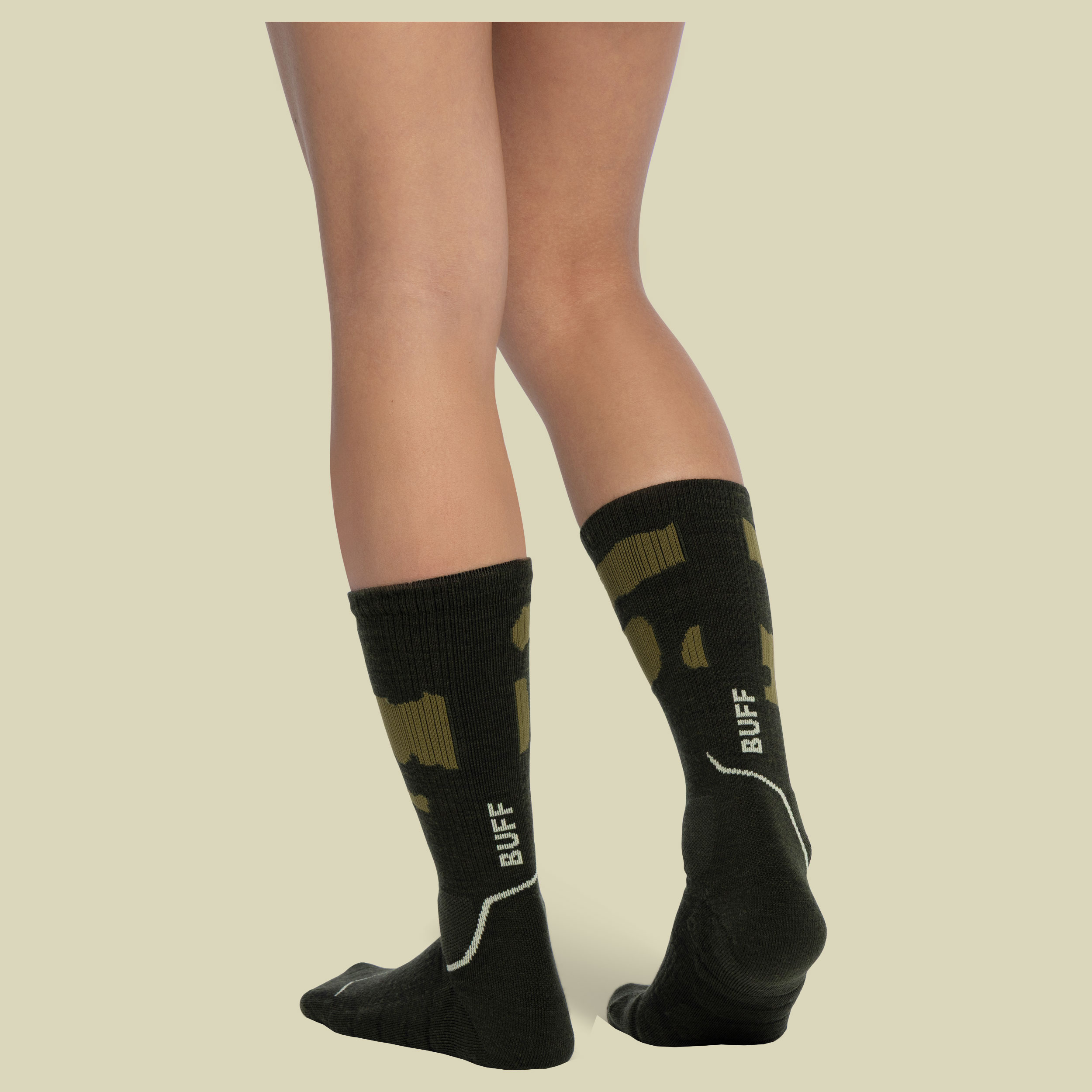 Merino Midweight Crew Socks 45-47 (XL) grün - MWC2 beetle green