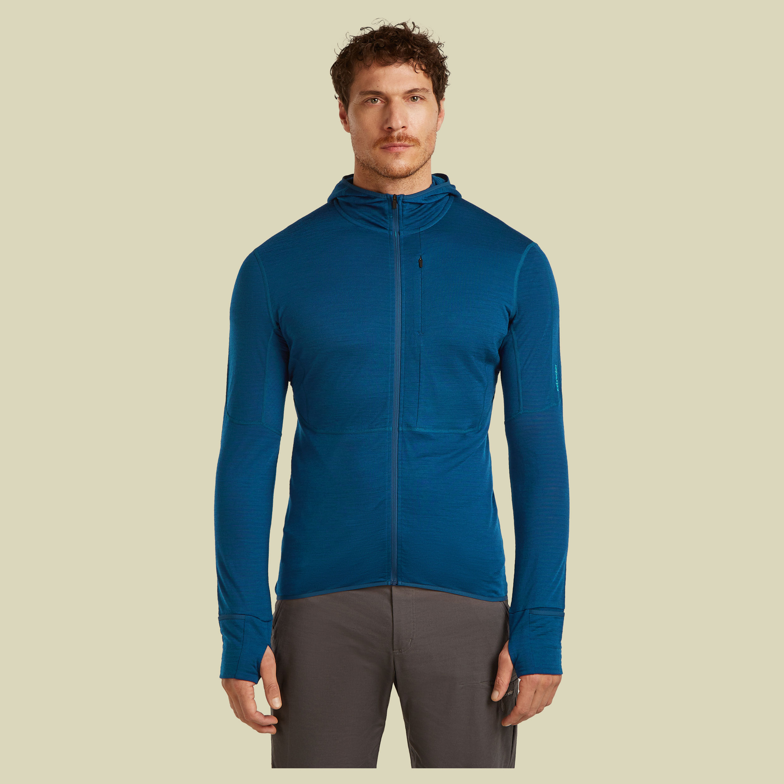 Merino 200 Realfleece Descender LS Zip Hoodie Men XL blau - atlantis/arctic
