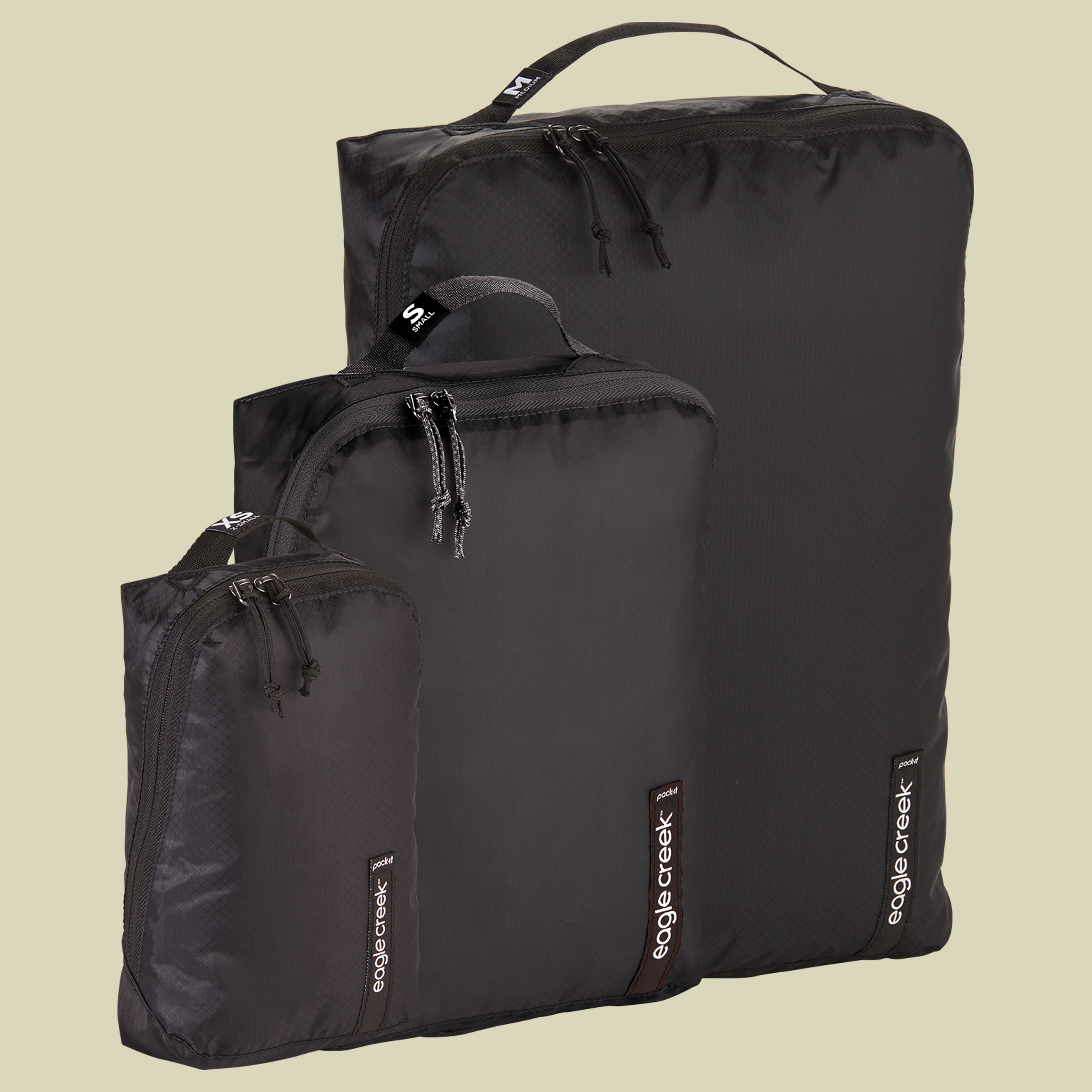 Pack-It Isolate Cube Set 3-er Set Farbe black