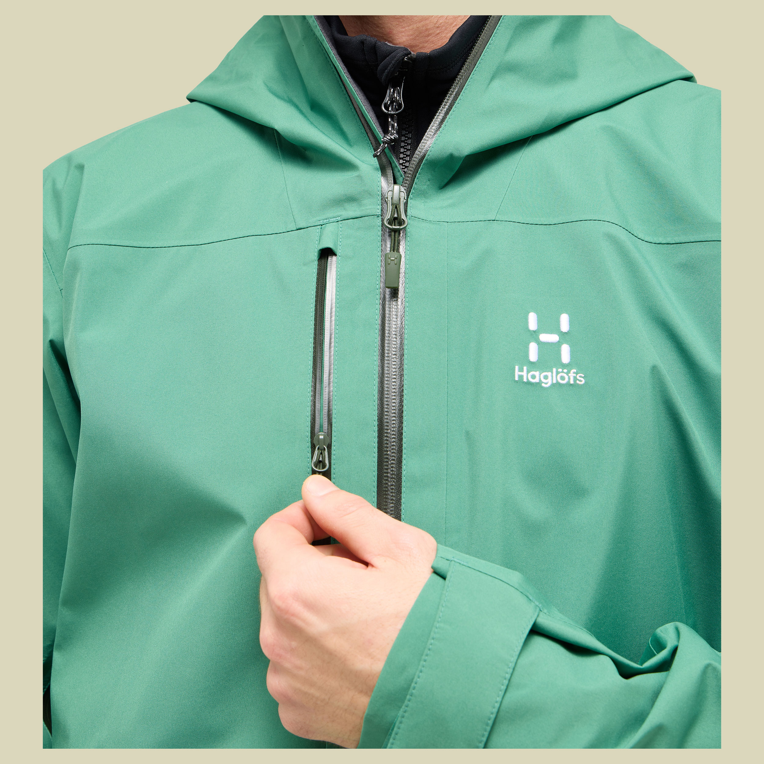 Front Proof Jacket Men grün XL - dk jelly green