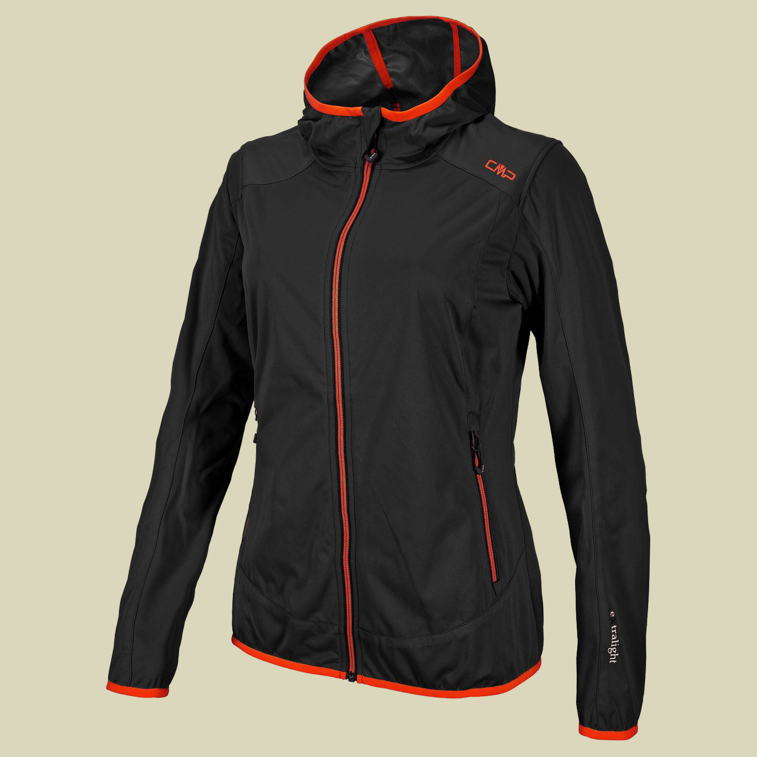 Woman Softshell Jacket Fixed Hood 3A58356 Größe 34 Farbe 290P nero campari