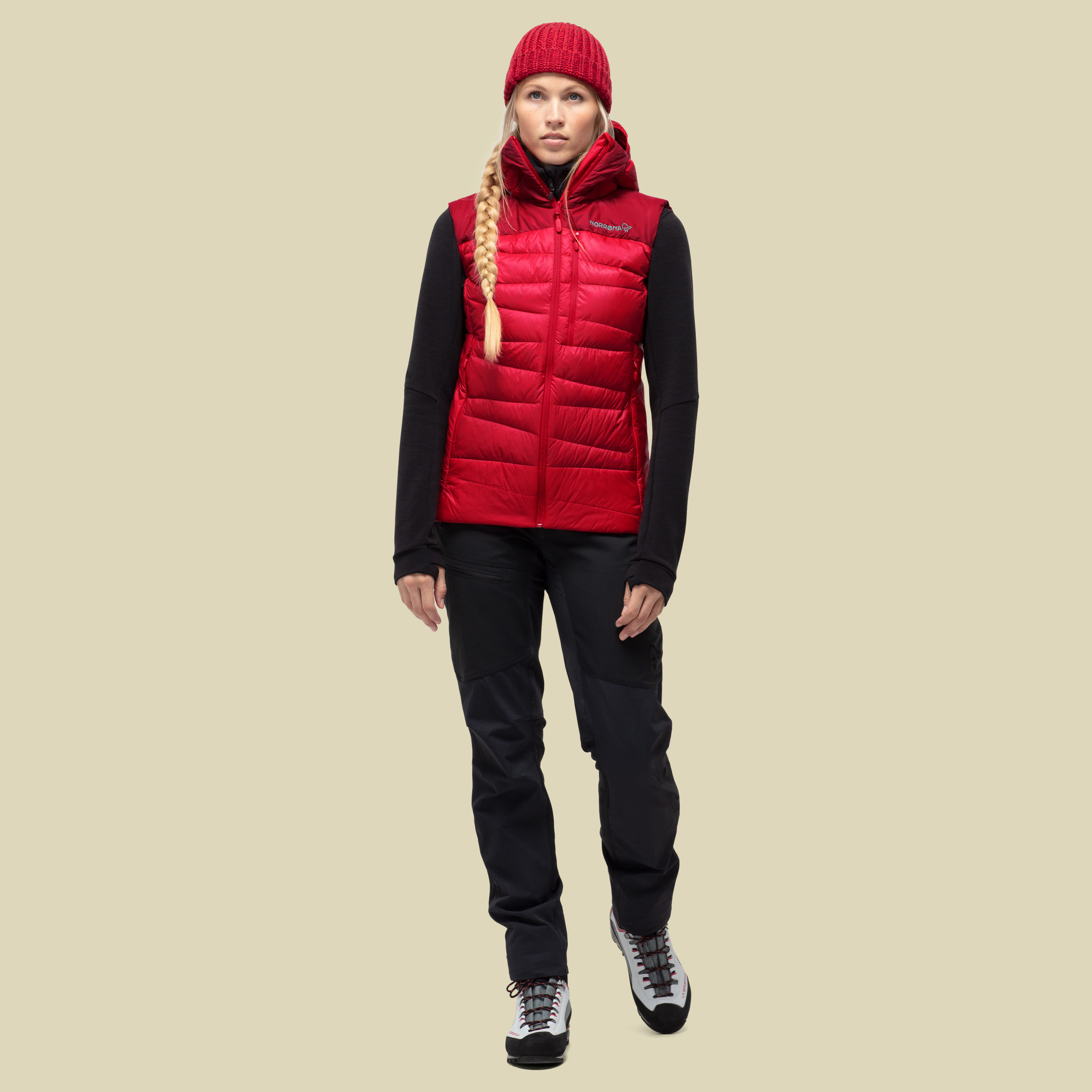Falketind Down 750 Vest Women Größe M  Farbe true red