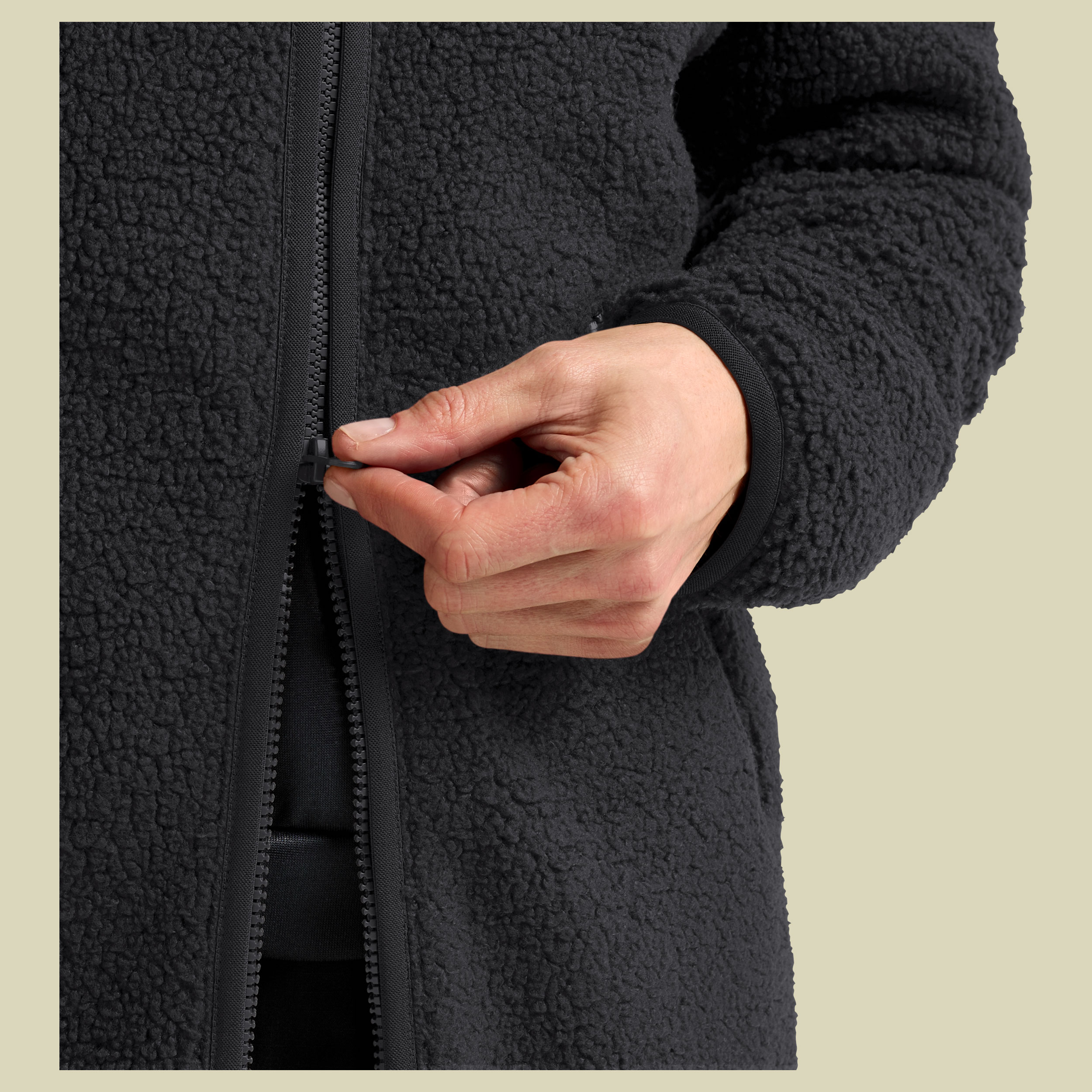 High Curl Coat Women XXL schwarz - black