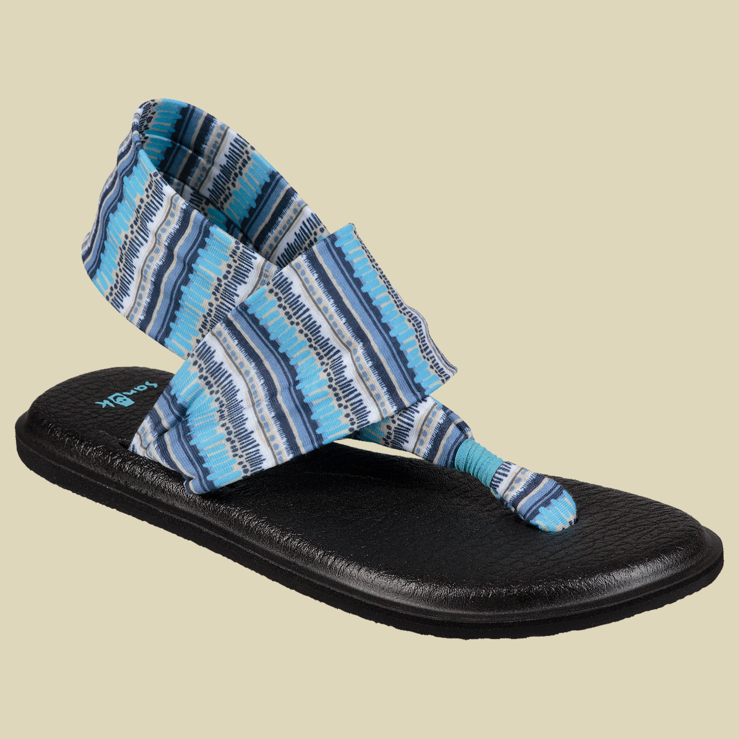 Yoga Sling 2 Prints Sandals Women Größe UK 5 Farbe blue topaz island stripe