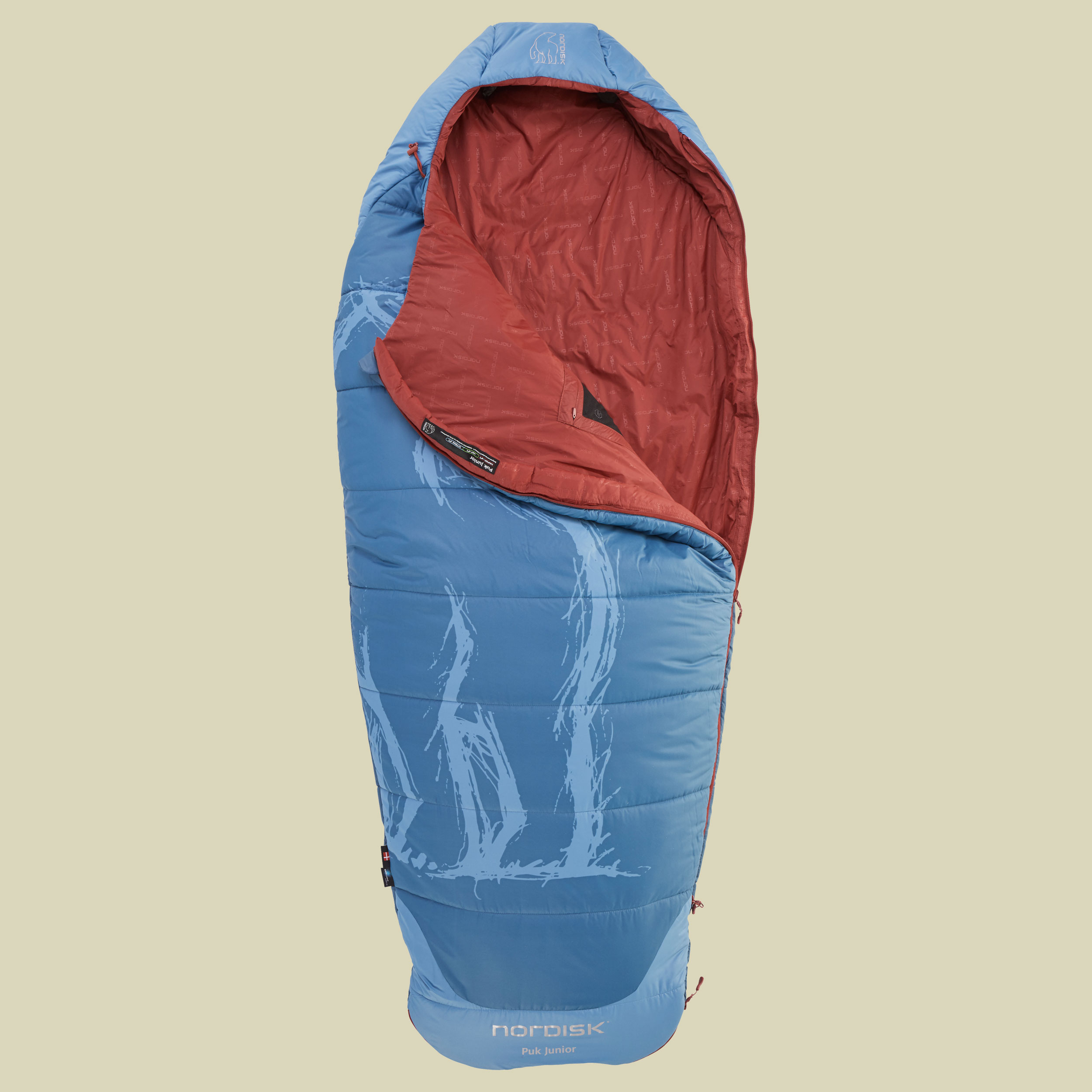 PUK Junior Sleeping Bag Körpergröße:130 bis 170 cm Farbe majolica blue