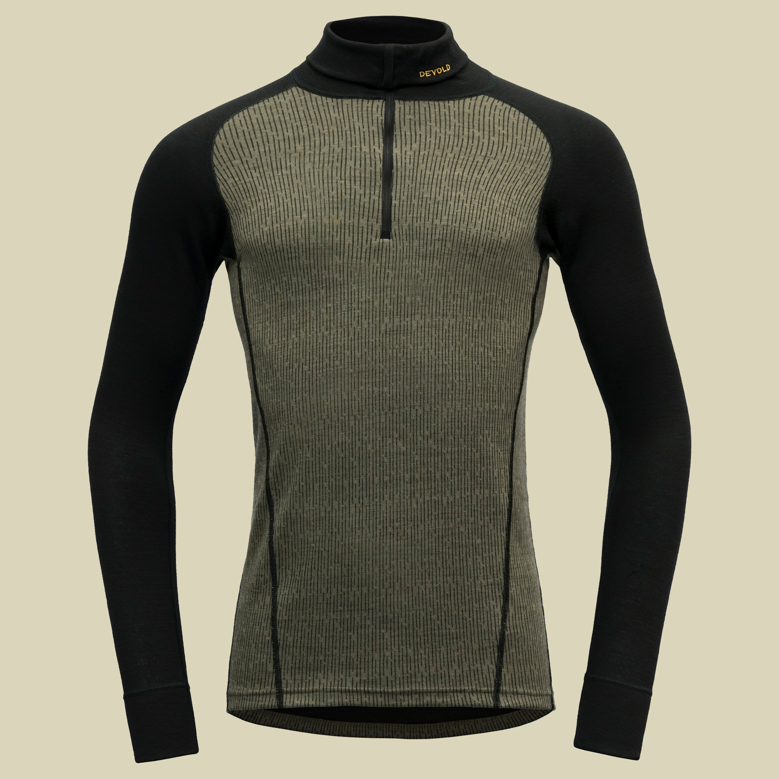 Duo Active Merino 205 Zip Neck Man Größe M  Farbe lichen/caviar
