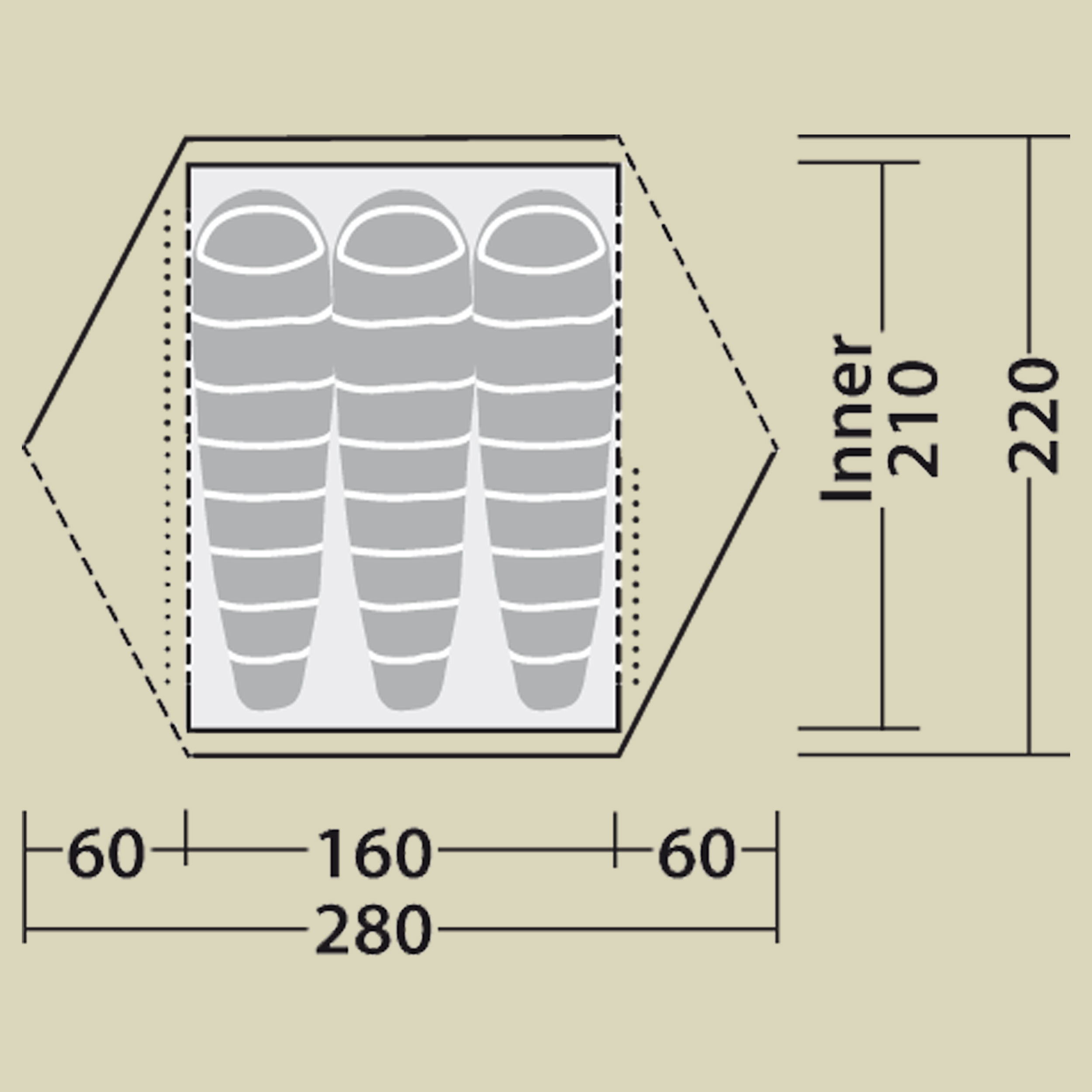 Boulder 3 3-Personenzelt Farbe: red