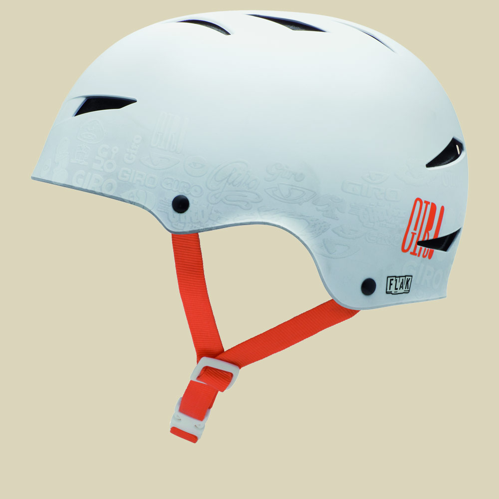Flak Kopfumfang S 51-55 cm Farbe matte white/orange logos