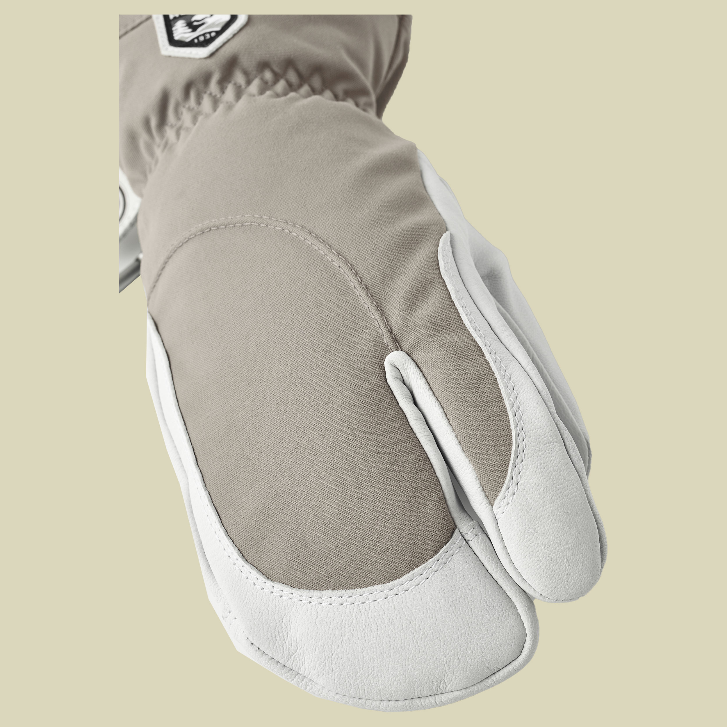 Heli Ski Female 3-Finger grün 9 - khaki/offwhite