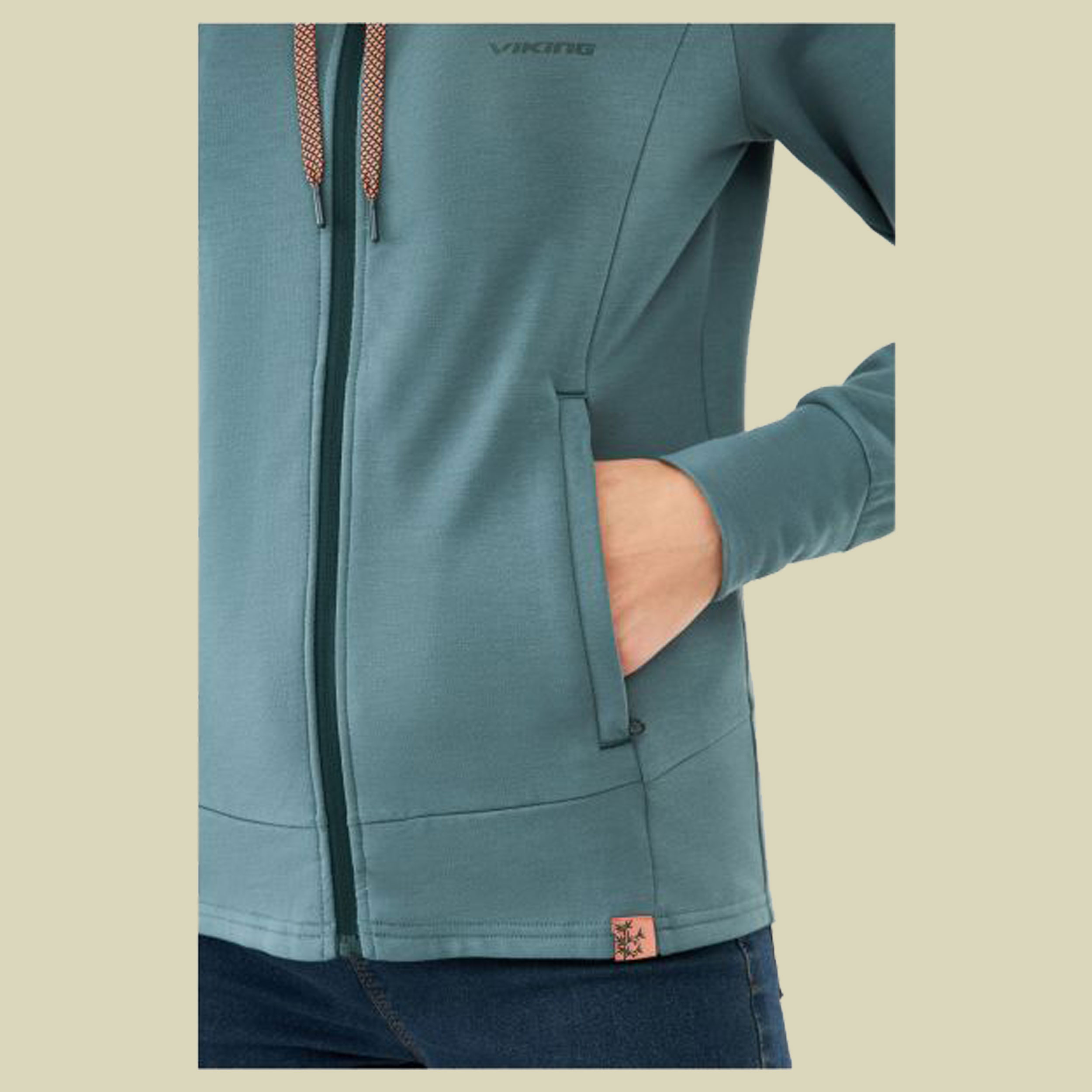 Midlayer Lonetree Hoodie Bamboo Lady XL blau - turquise