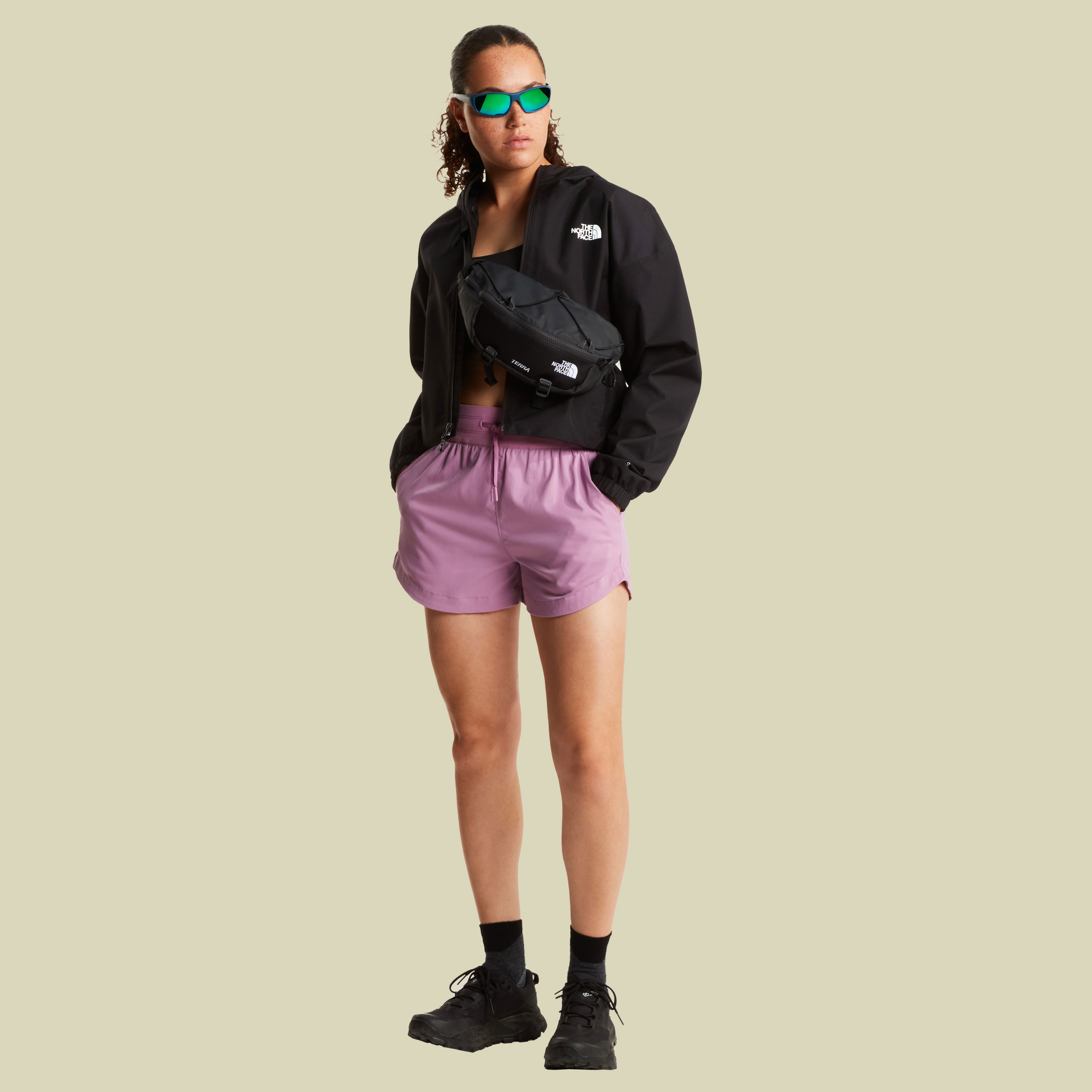 Quest Mono Cropped Jacket Women S schwarz - Farbe TNF black