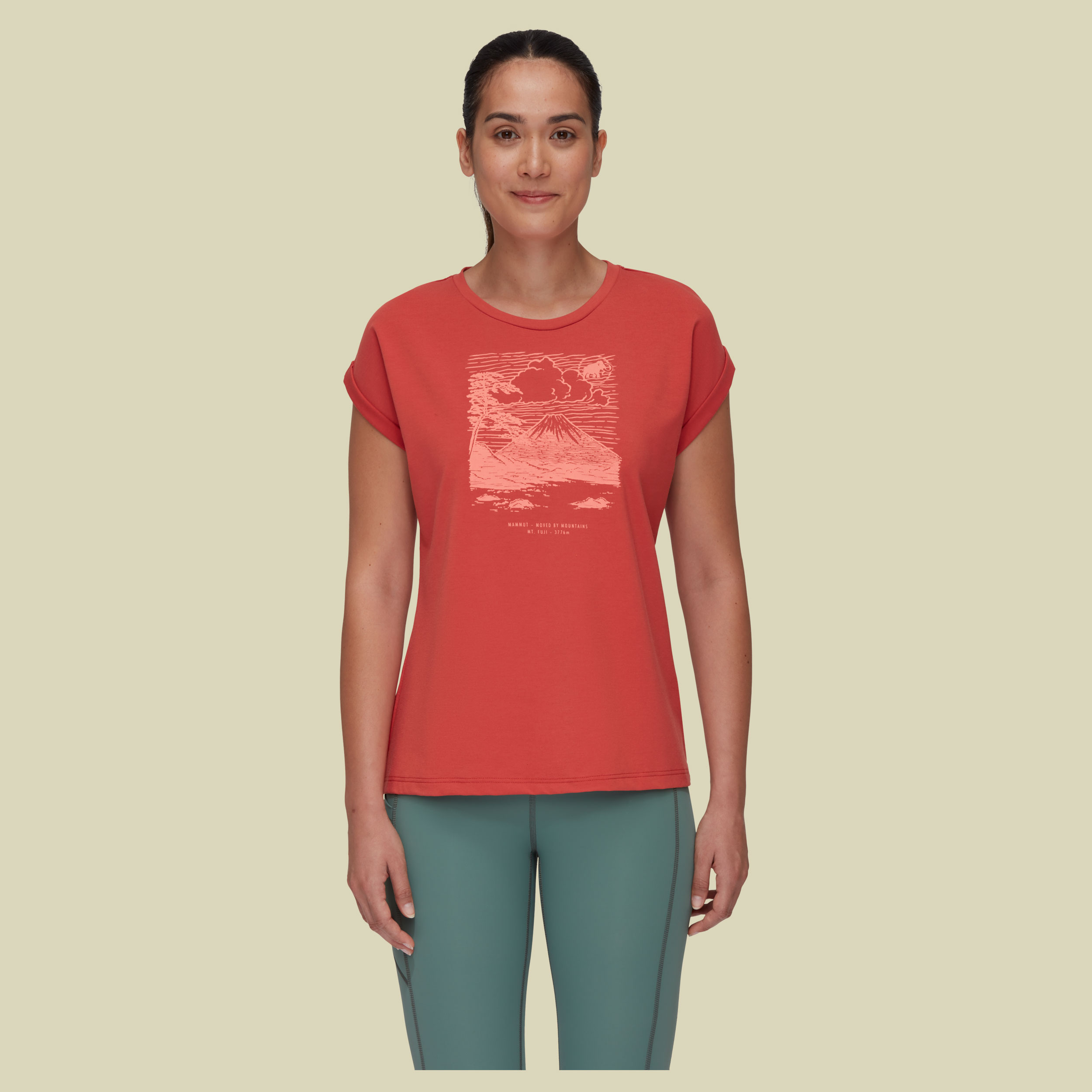 Mountain T-Shirt Women Fujiyama Größe XS Farbe terracotta