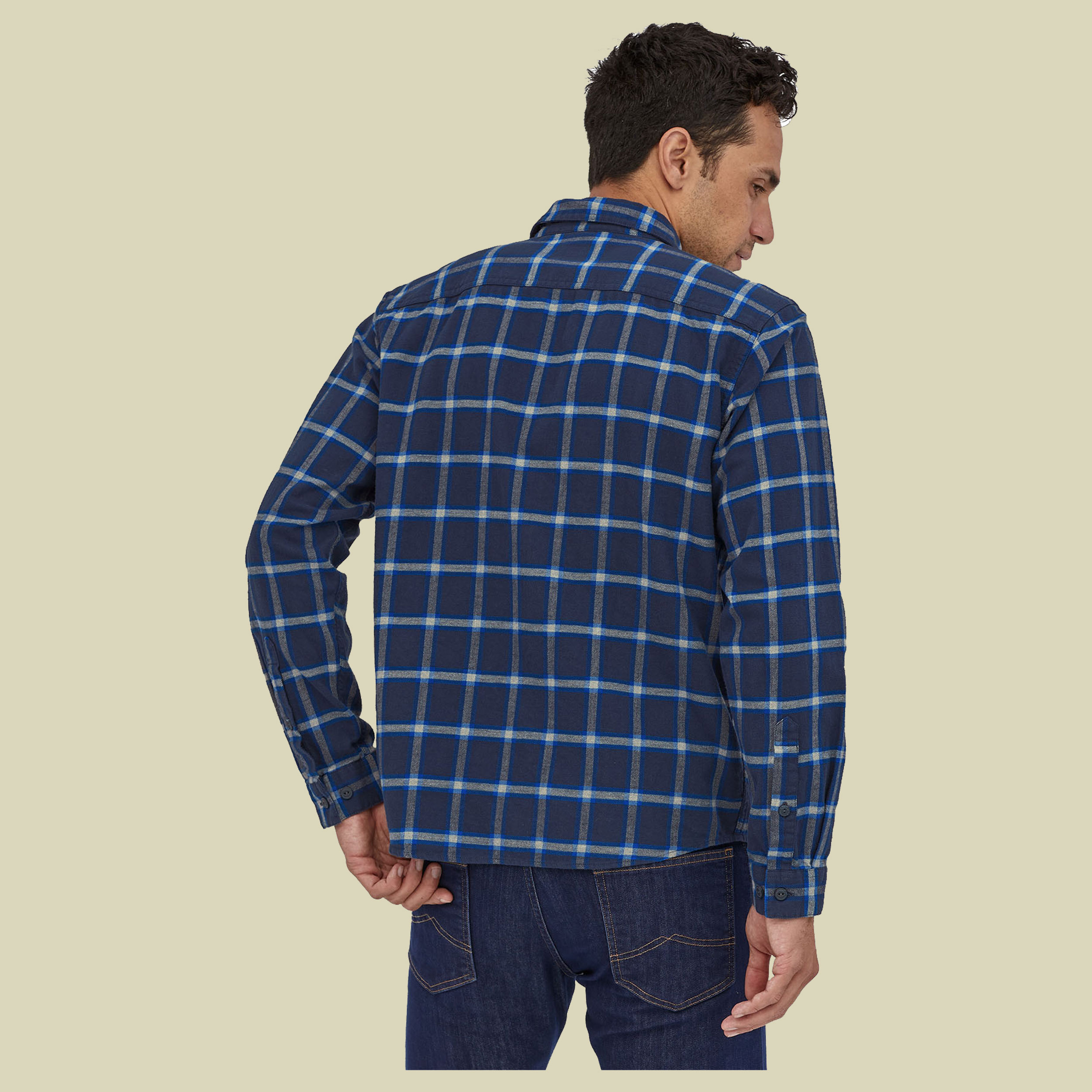 LW Fjord Flannel Shirt Men Größe XL Farbe grange: new navy
