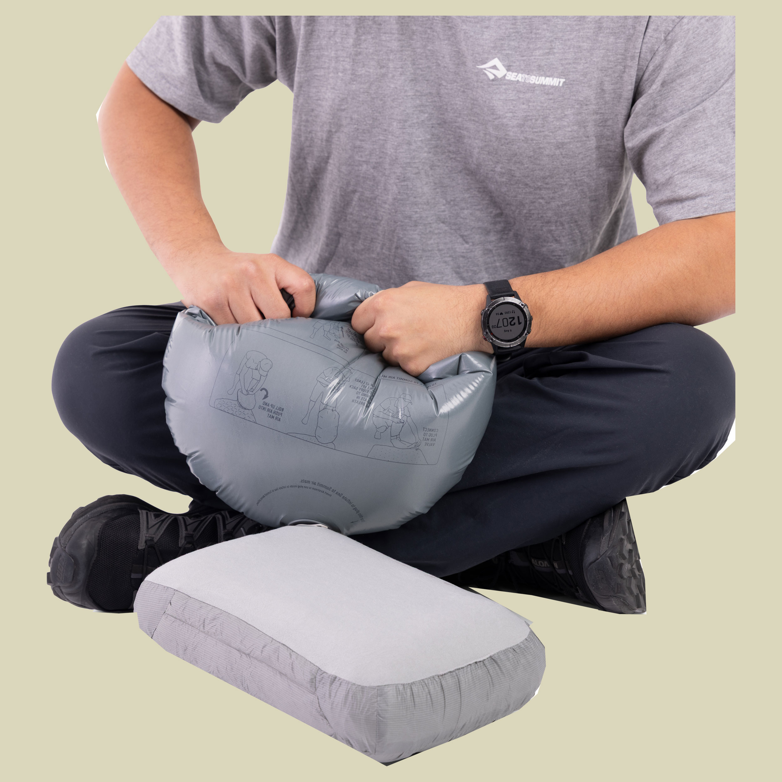 Aeros Down Pillow large grau - Farbe neutral grey