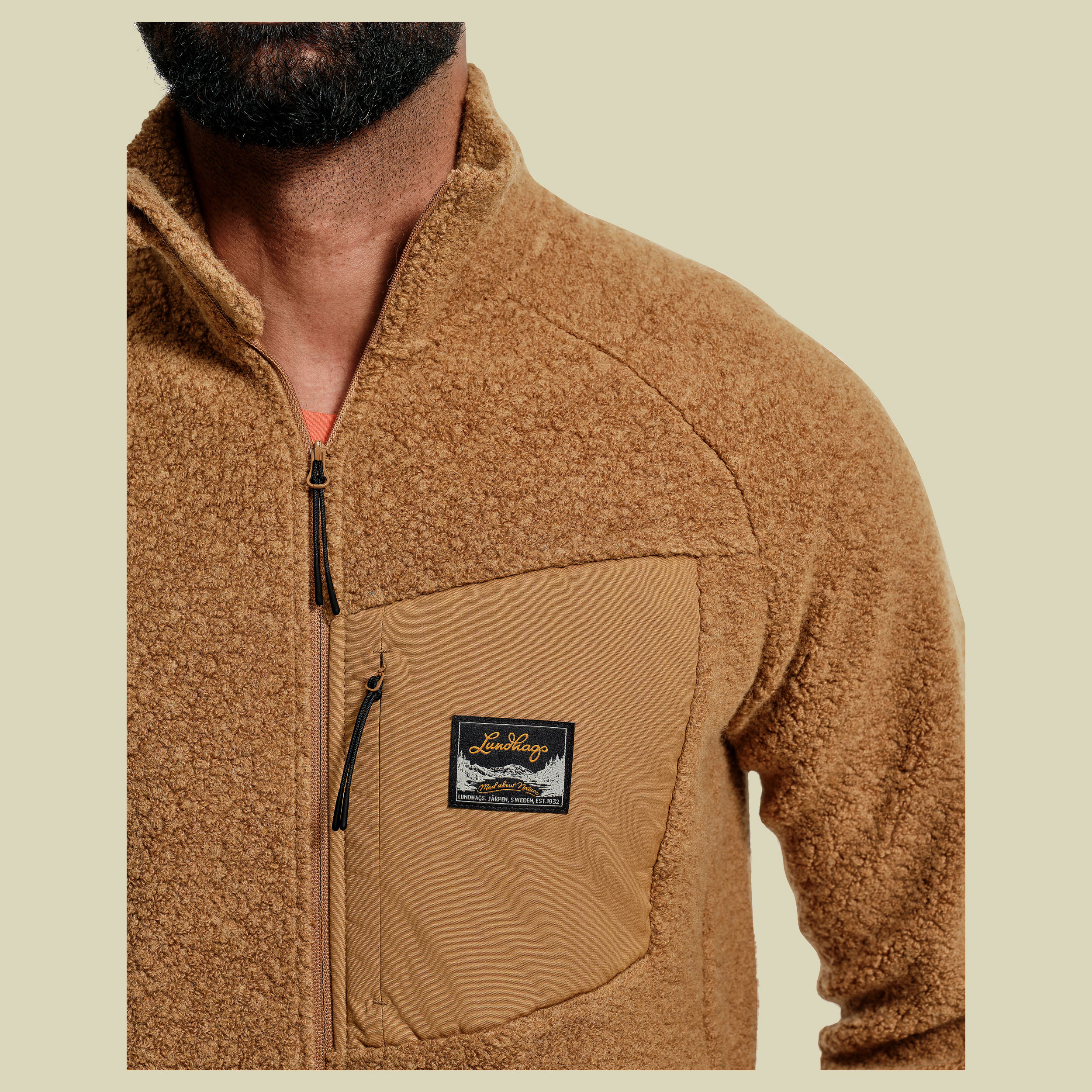 Flok Wool Pile Men braun XL - hazel