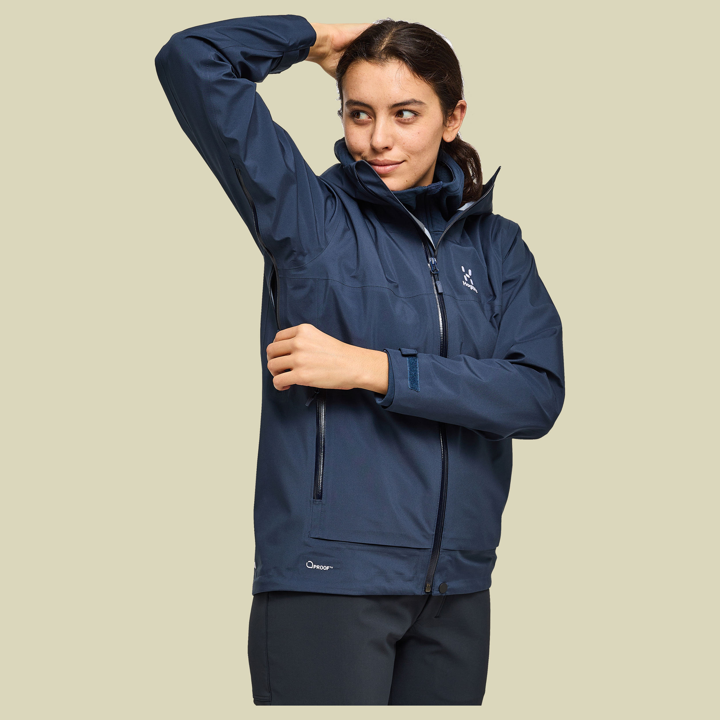 Front Proof Jacket Women blau M - tarn blue