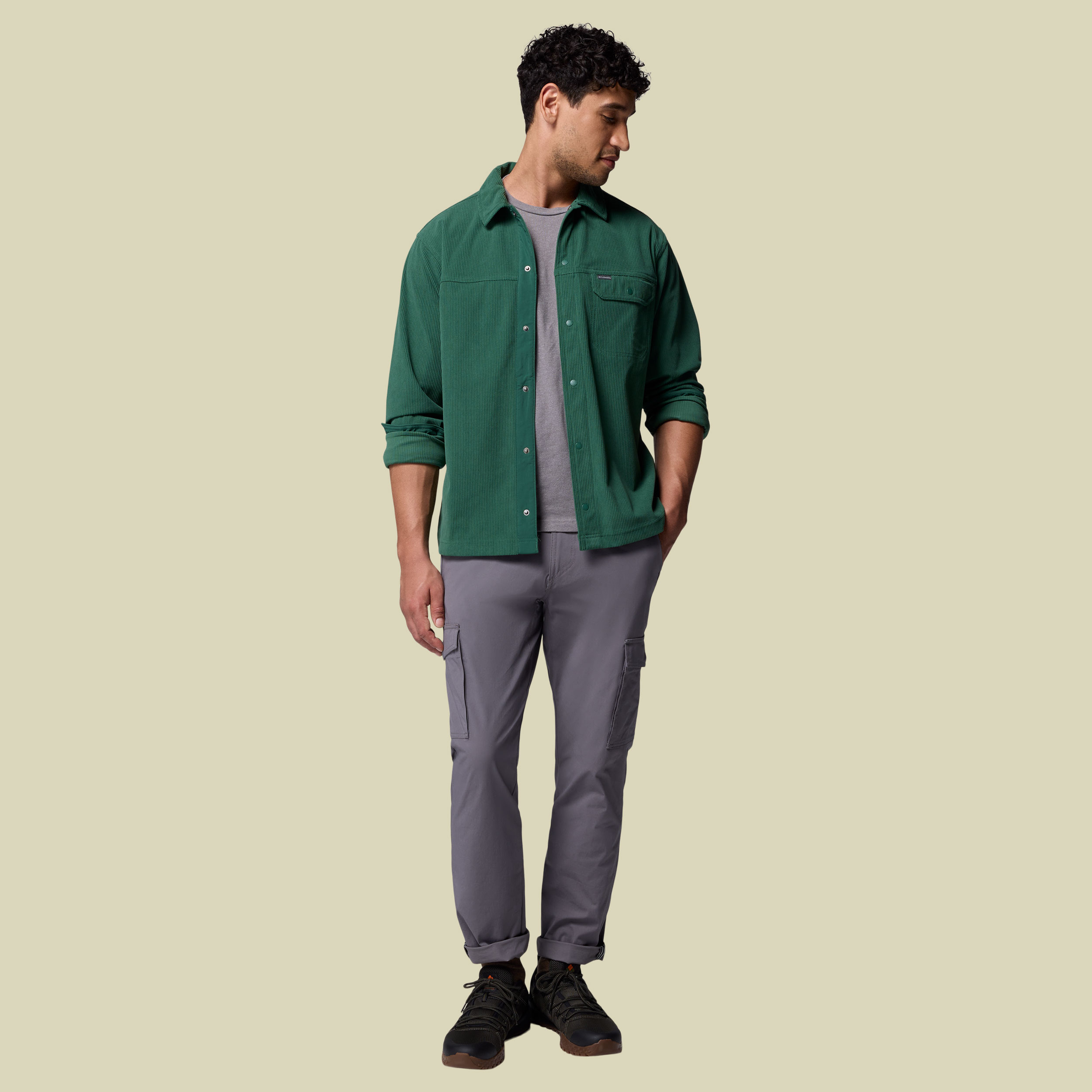 Flare Gun Corduroy Shirt XL grün - Farbe rain forest