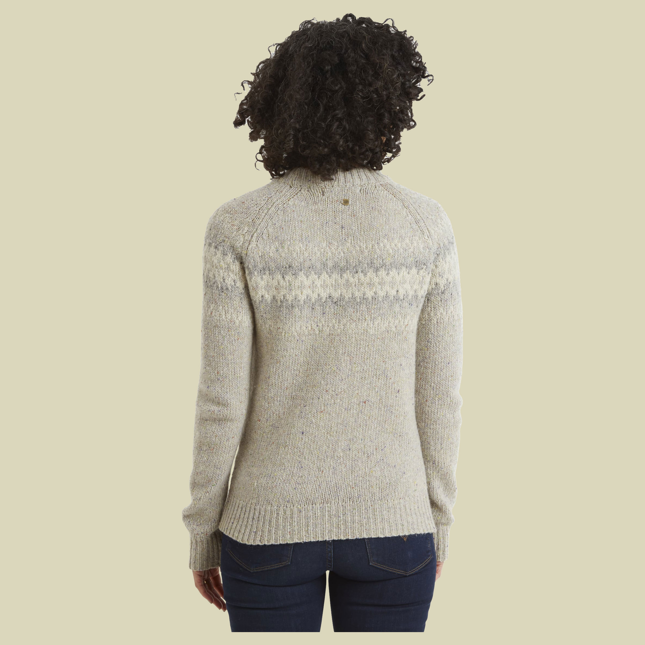 Dumji Crew Sweater Women beige XS - Farbe peetho