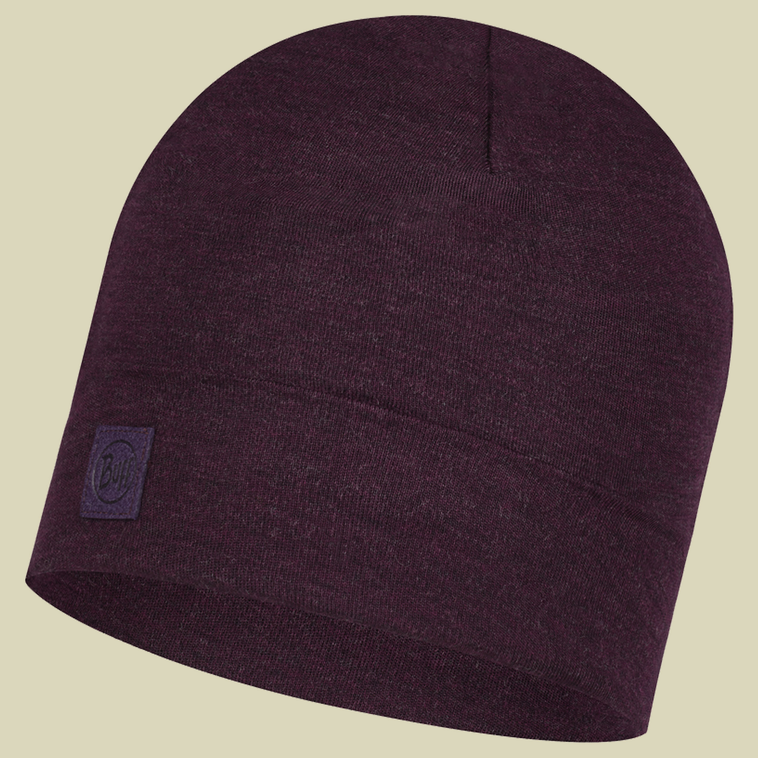 Heavyweight Merino Wool Hat one size Farbe loose solid deep purple