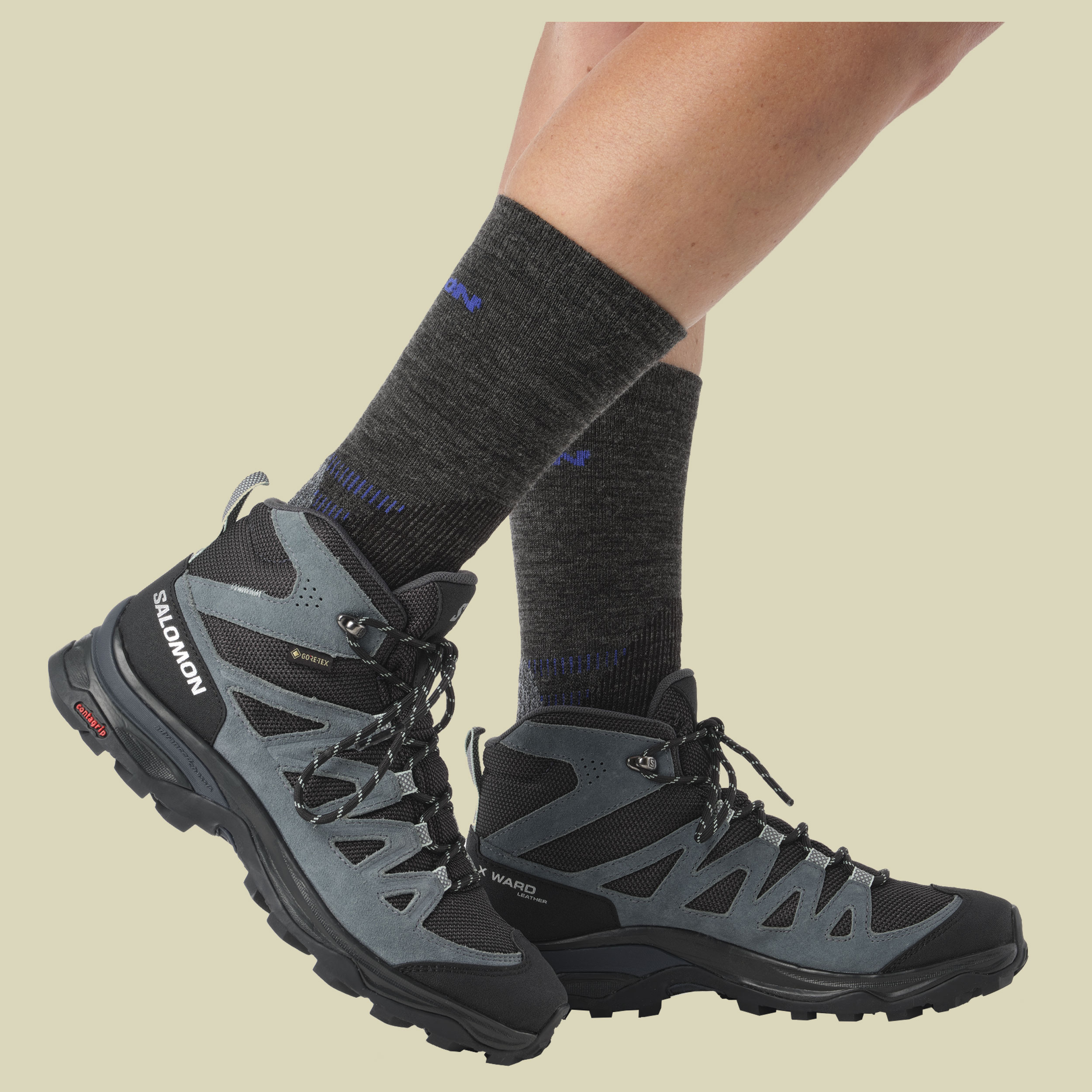 X Ward Leather Mid GTX Women Größe UK 8,5 Farbe india ink/black/stormy weather