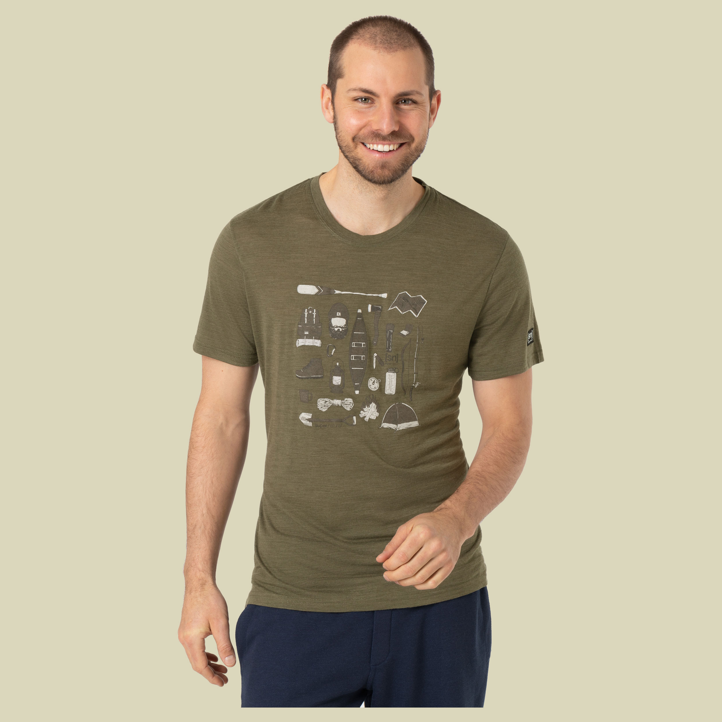 Camping Gear Tee Men Größe S Farbe olive night melange