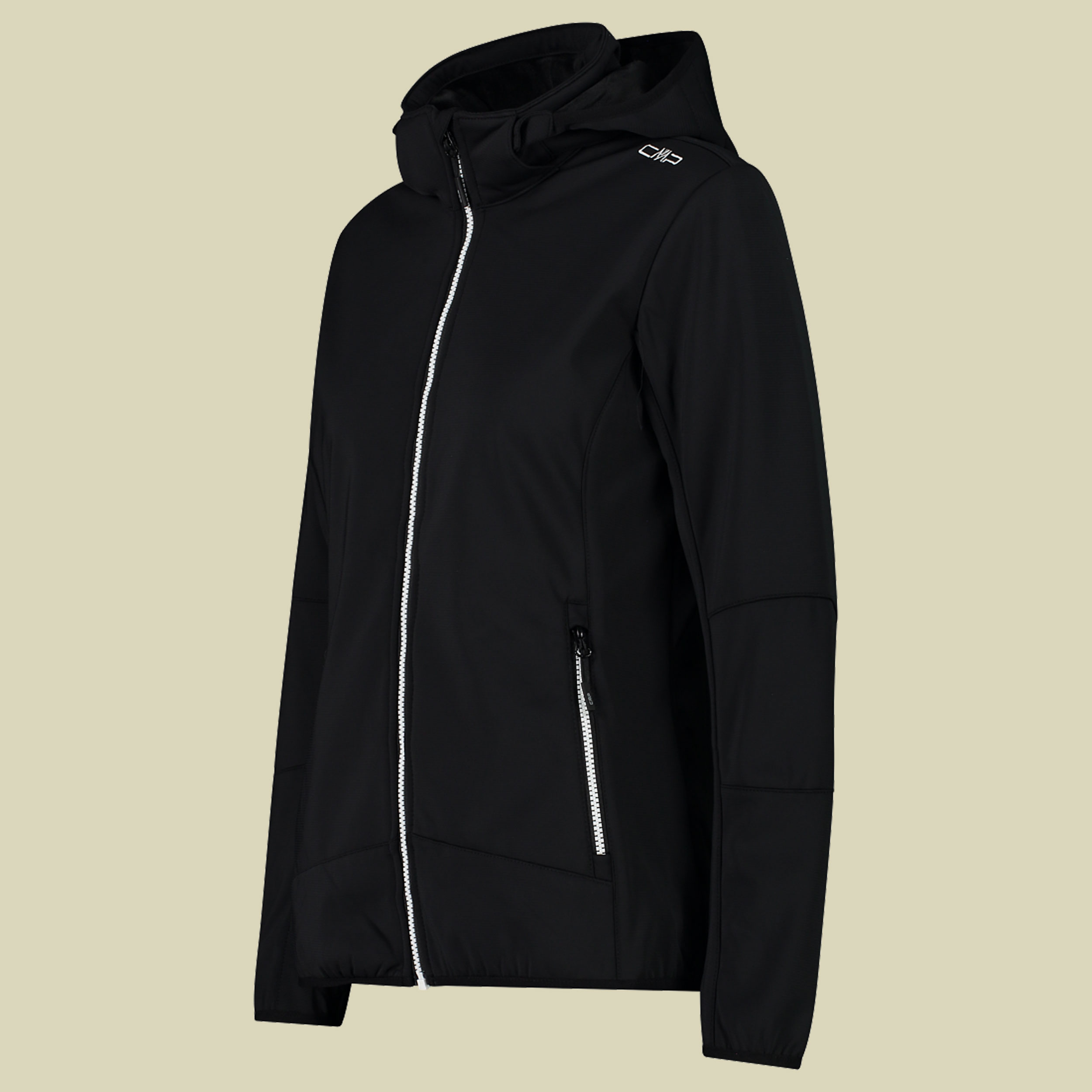 Woman Softshell Jacket Zip Hood 32A0456 Größe 34 Farbe black