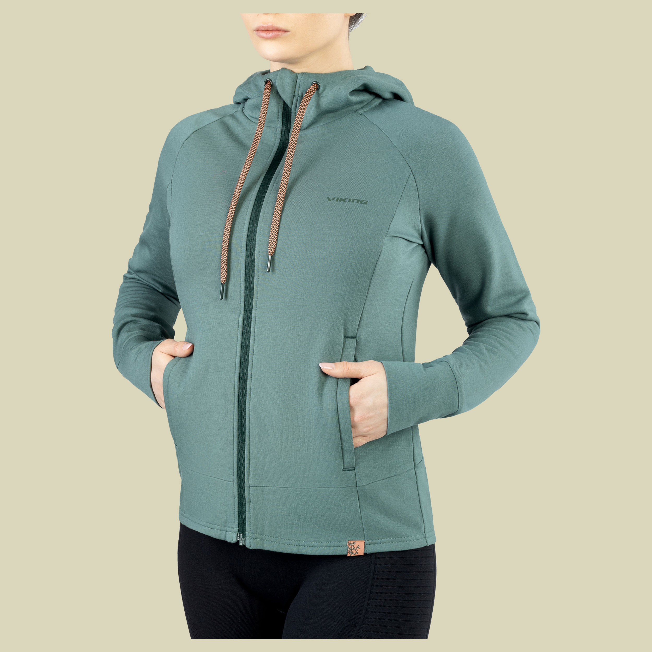 Midlayer Lonetree Hoodie Bamboo Lady XL blau - turquise