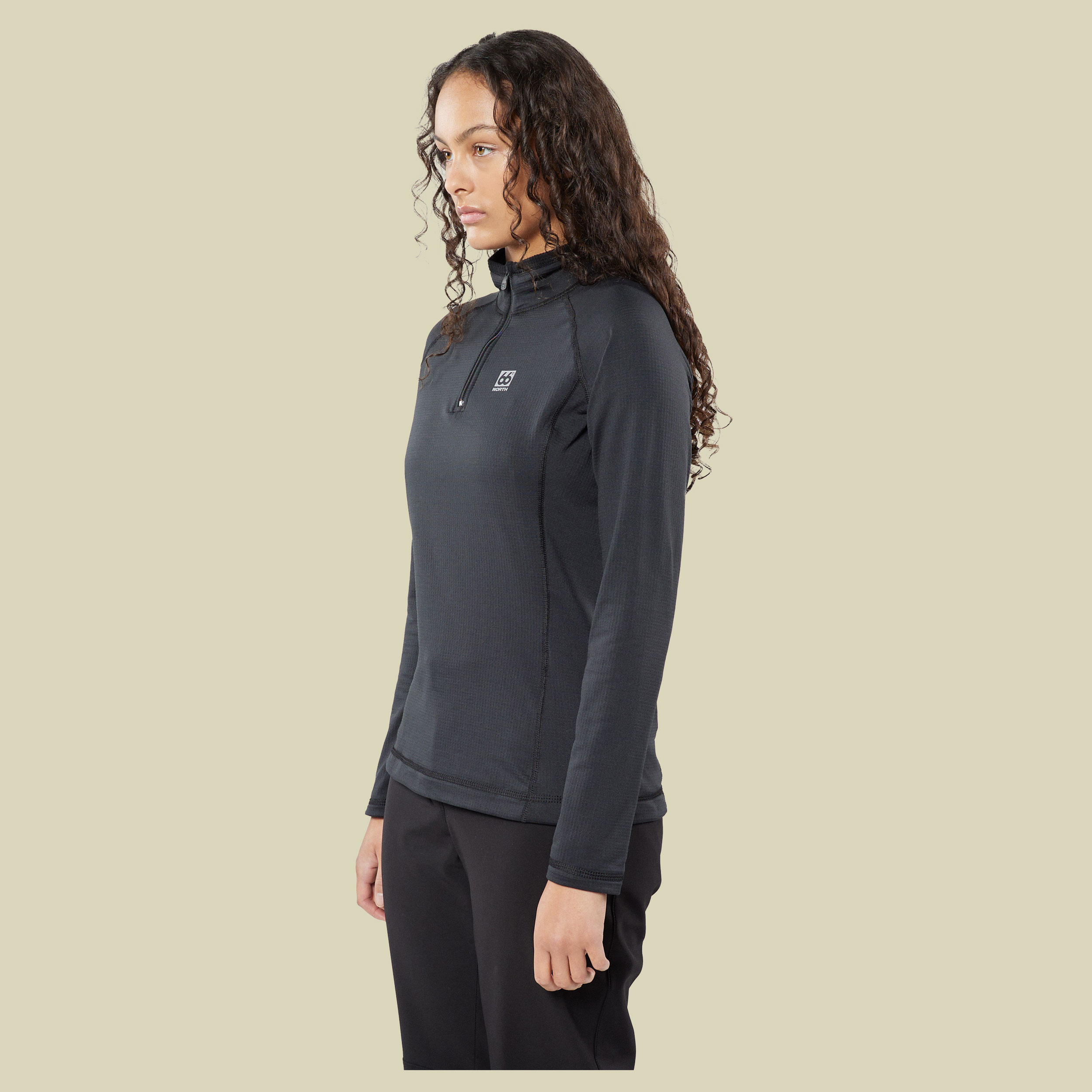 Grettir Women´s Zip Neck XL schwarz - black