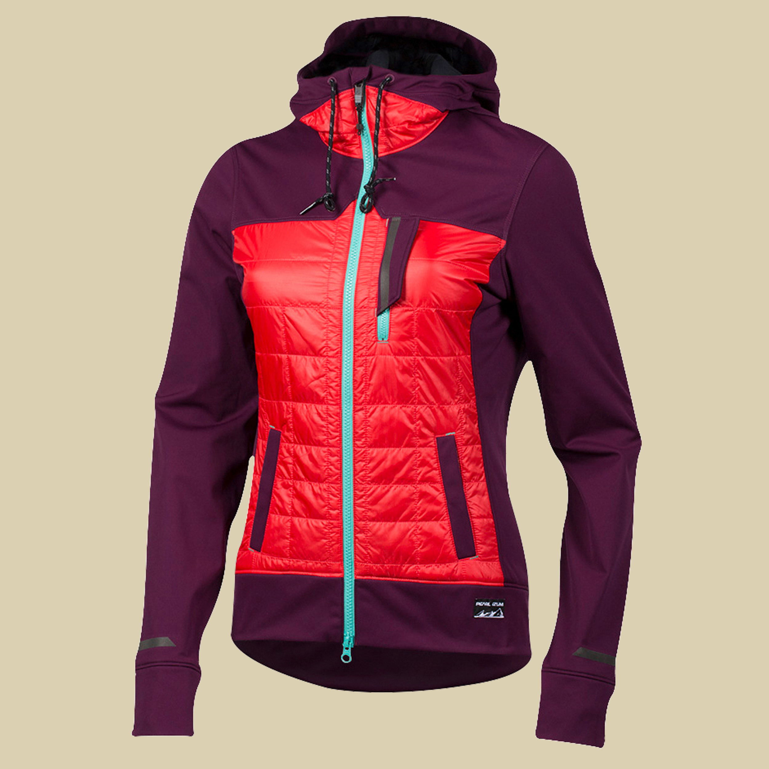 Versa Quilted Hoodie Women Größe L Farbe potent purple/poppy red