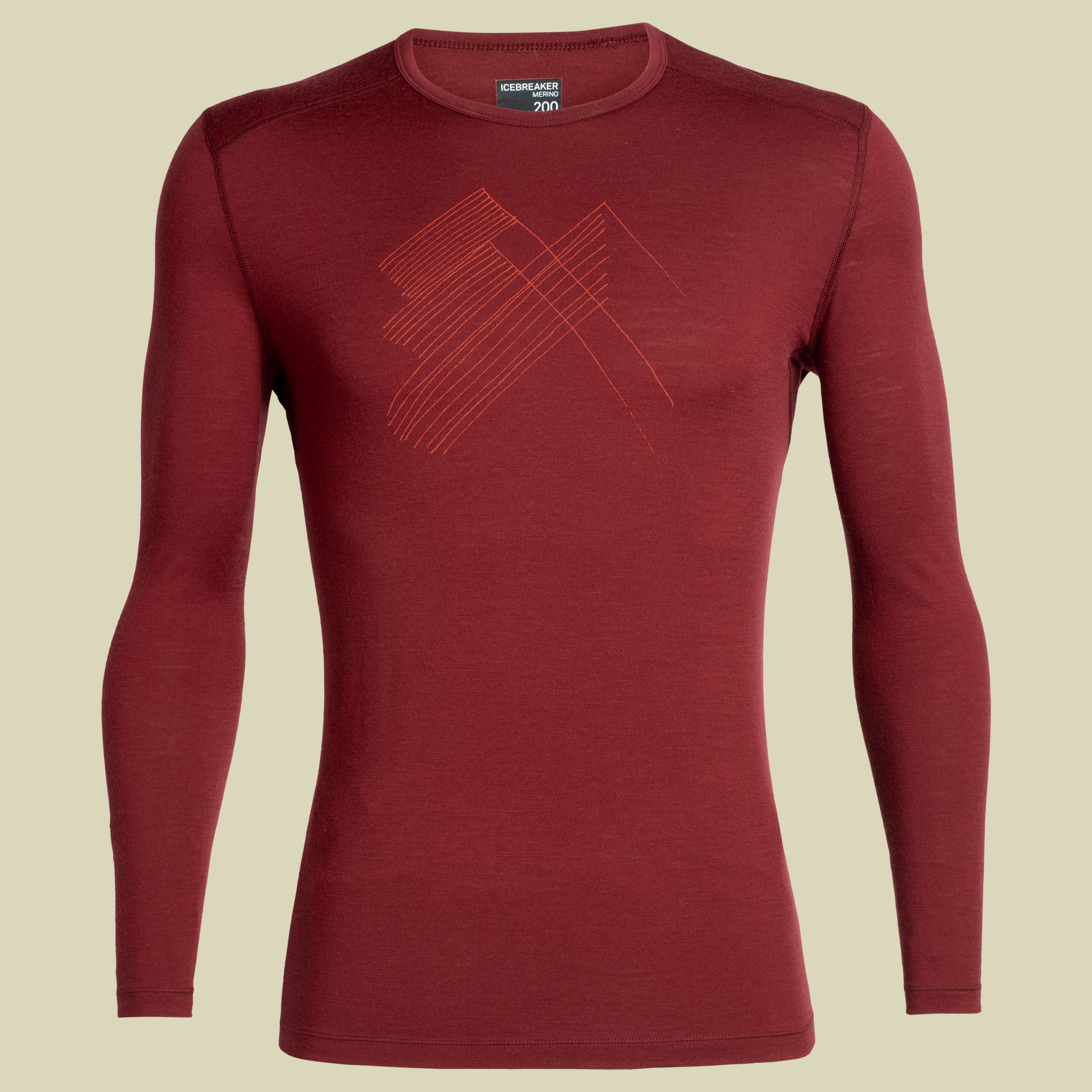 Oasis LS Crewe 200 - Artist Tees Men Größe XL Farbe Snap Head cabernet