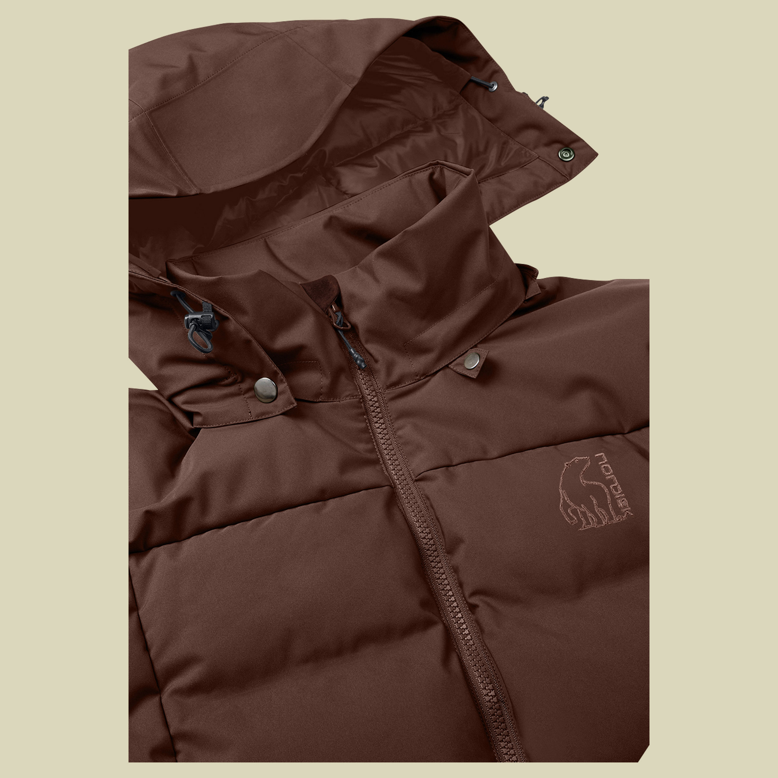 Akkarvik Bonded Down Jacket Men braun1 XL - rocky road