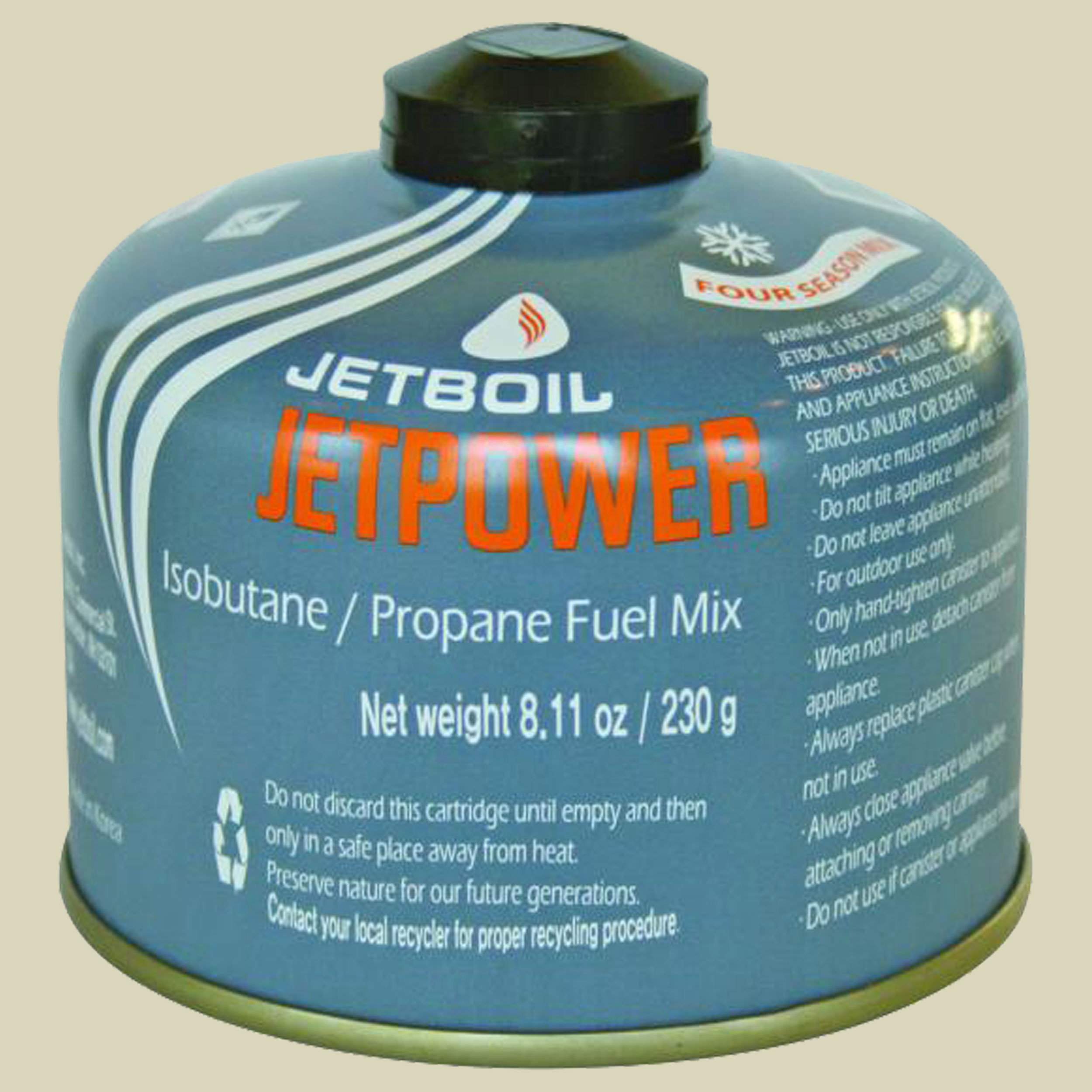 Jetpower Fuel Gaskartusche Länge 11cm x 10cm