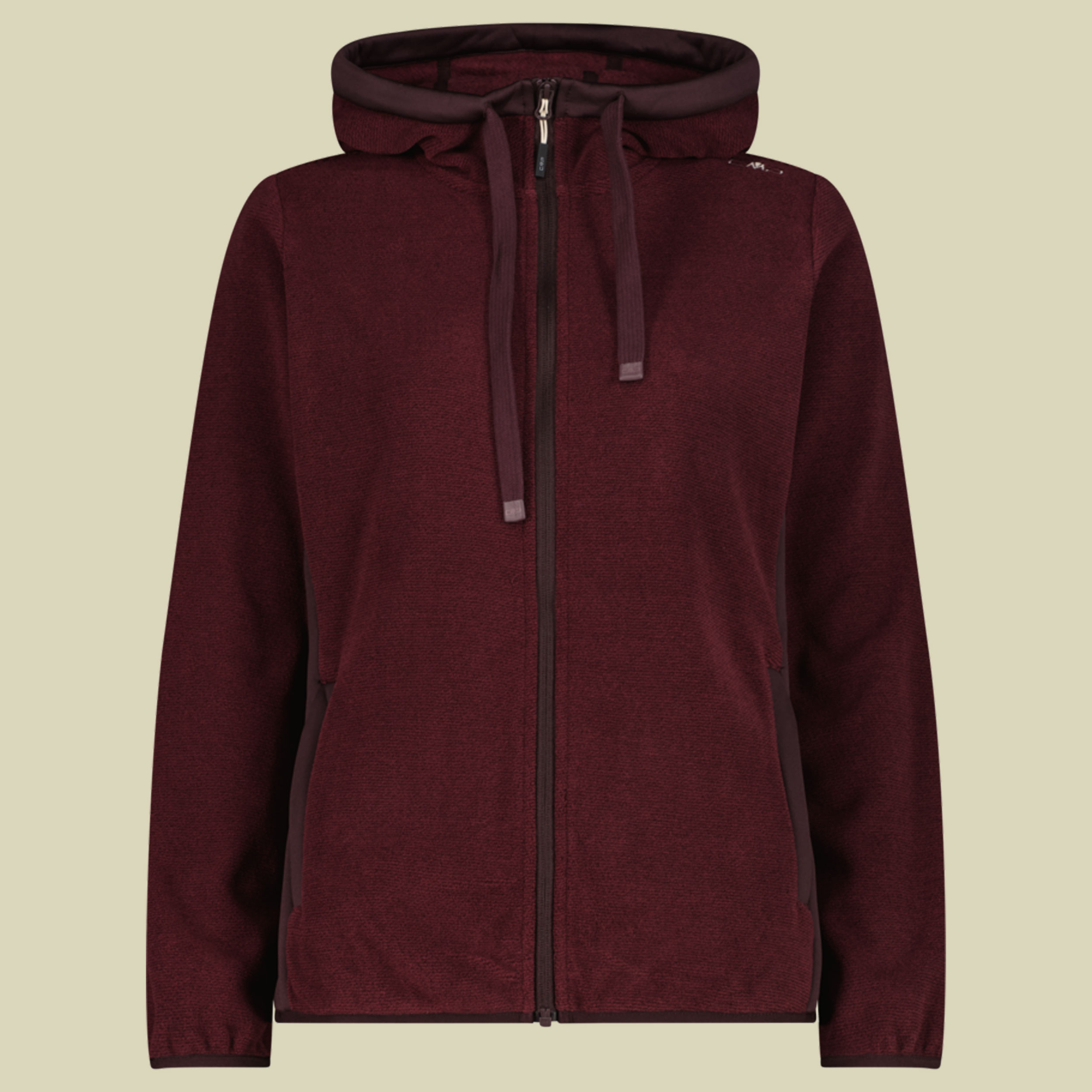 Jacket Fix Hood Jacquard Knitted Women 36H2626 36 rot - black berry