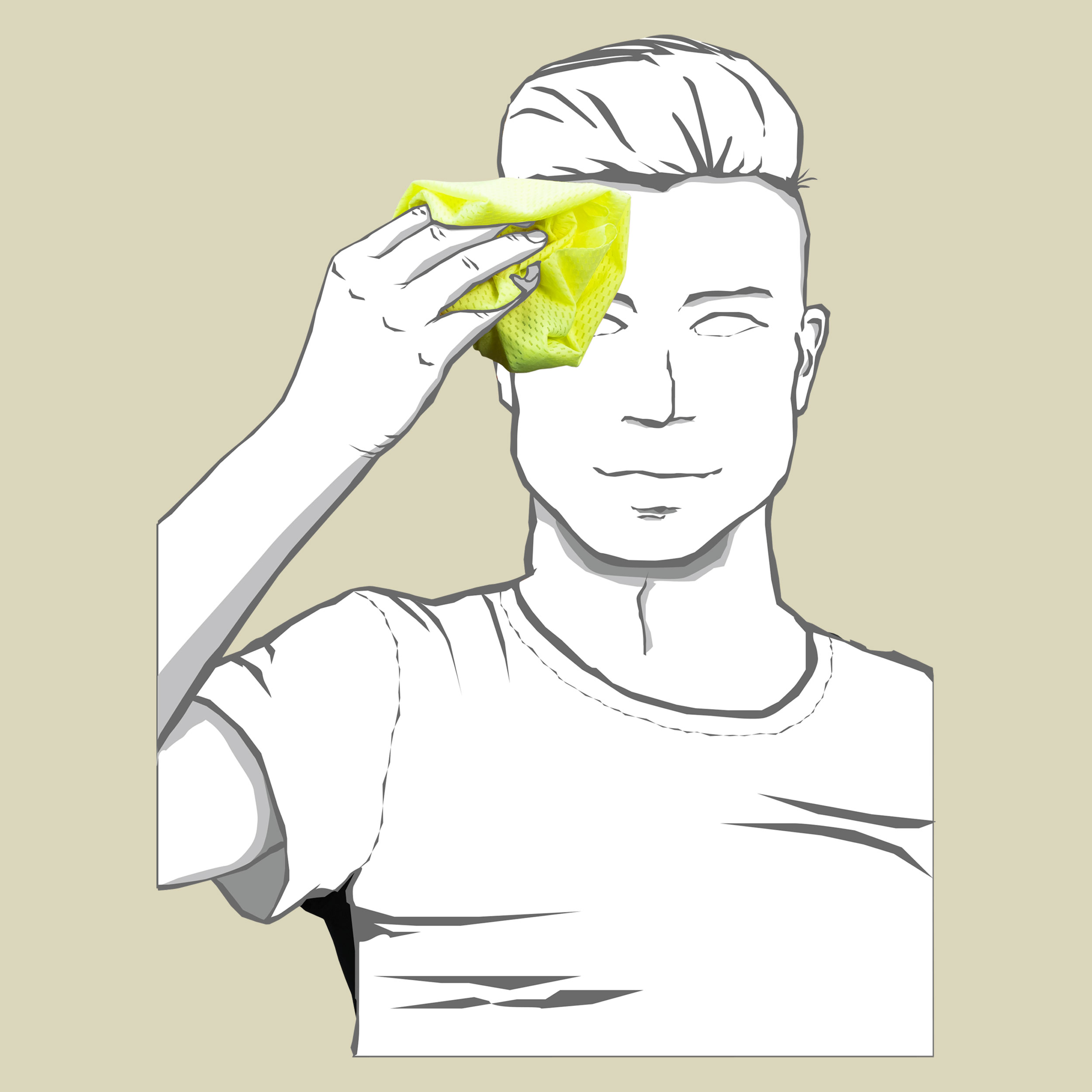 Ultra Cool Towel S Maße: 43x40cm Farbe: neon yellow