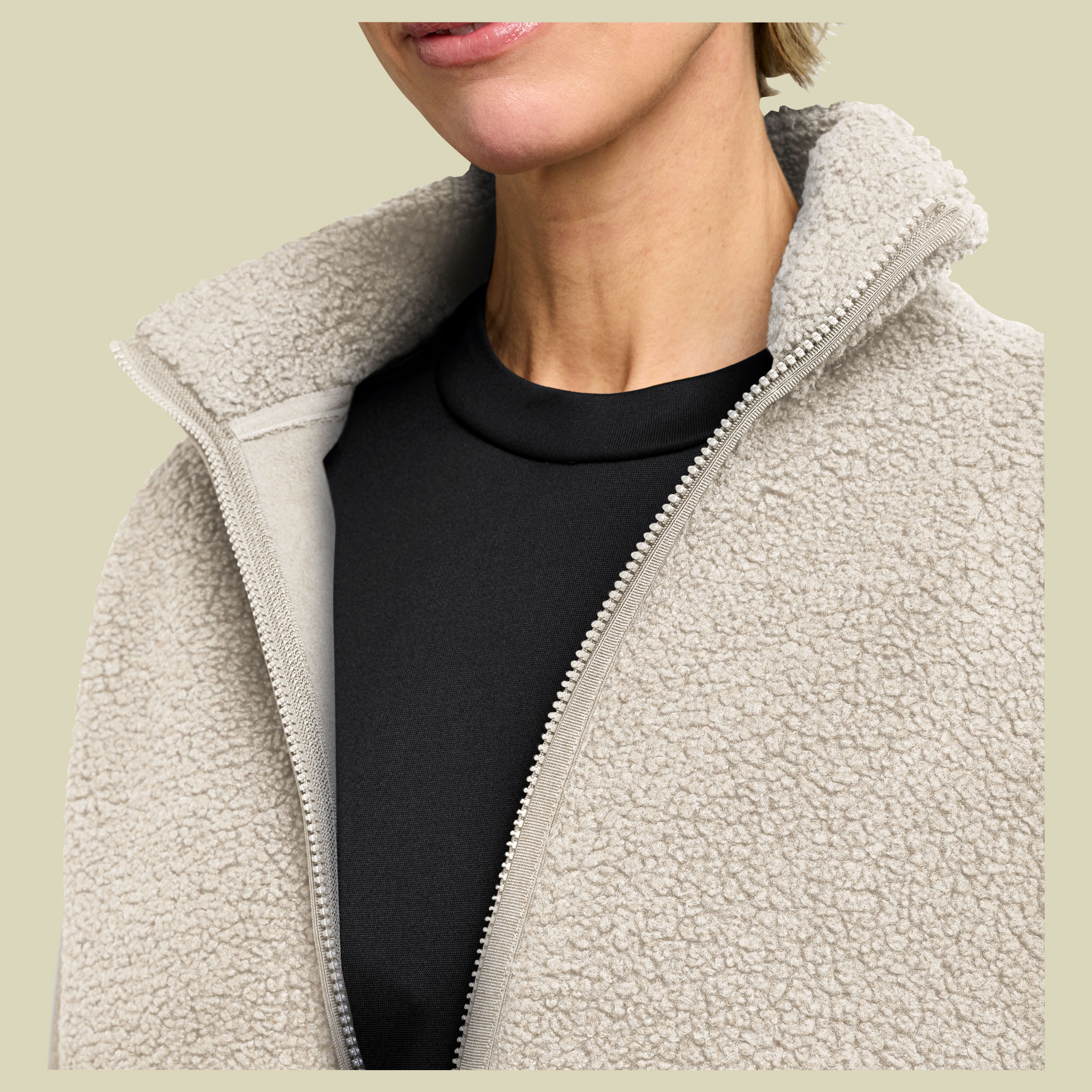High Curl Vest Women beige II XL - pale sand