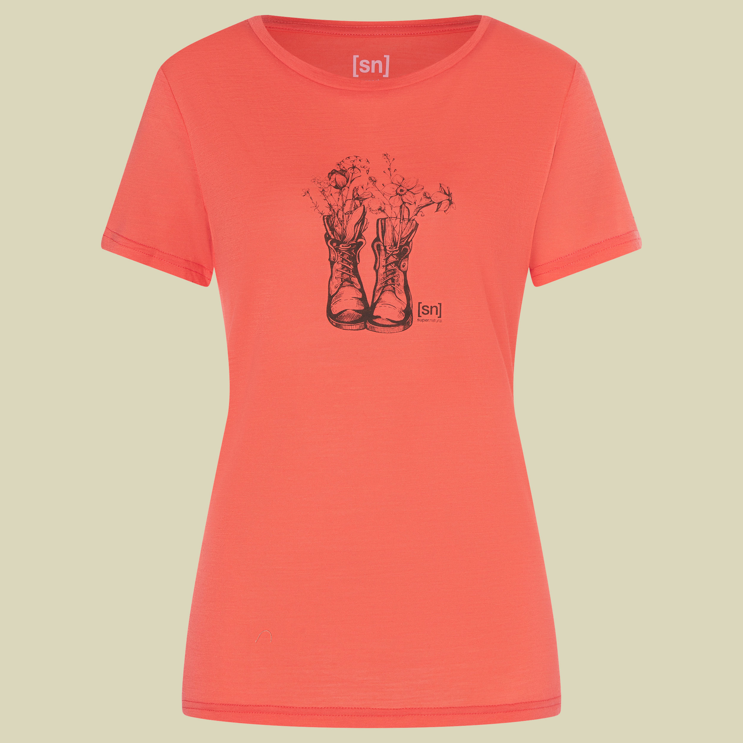 Blossom Boots Tee Women Größe L  Farbe living coral/stone grey