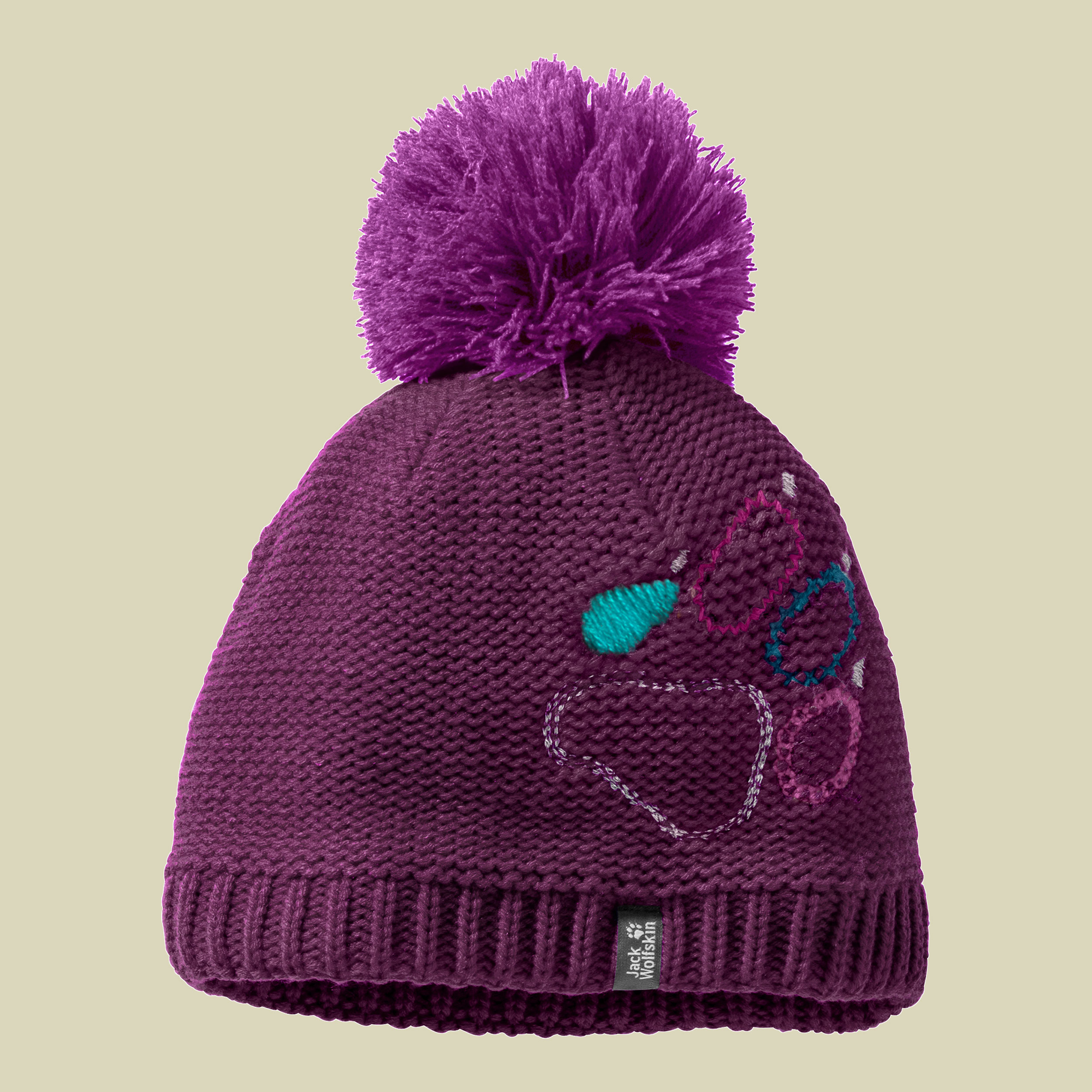 Paw Knit Cap Kids Größe M Farbe dark orchid