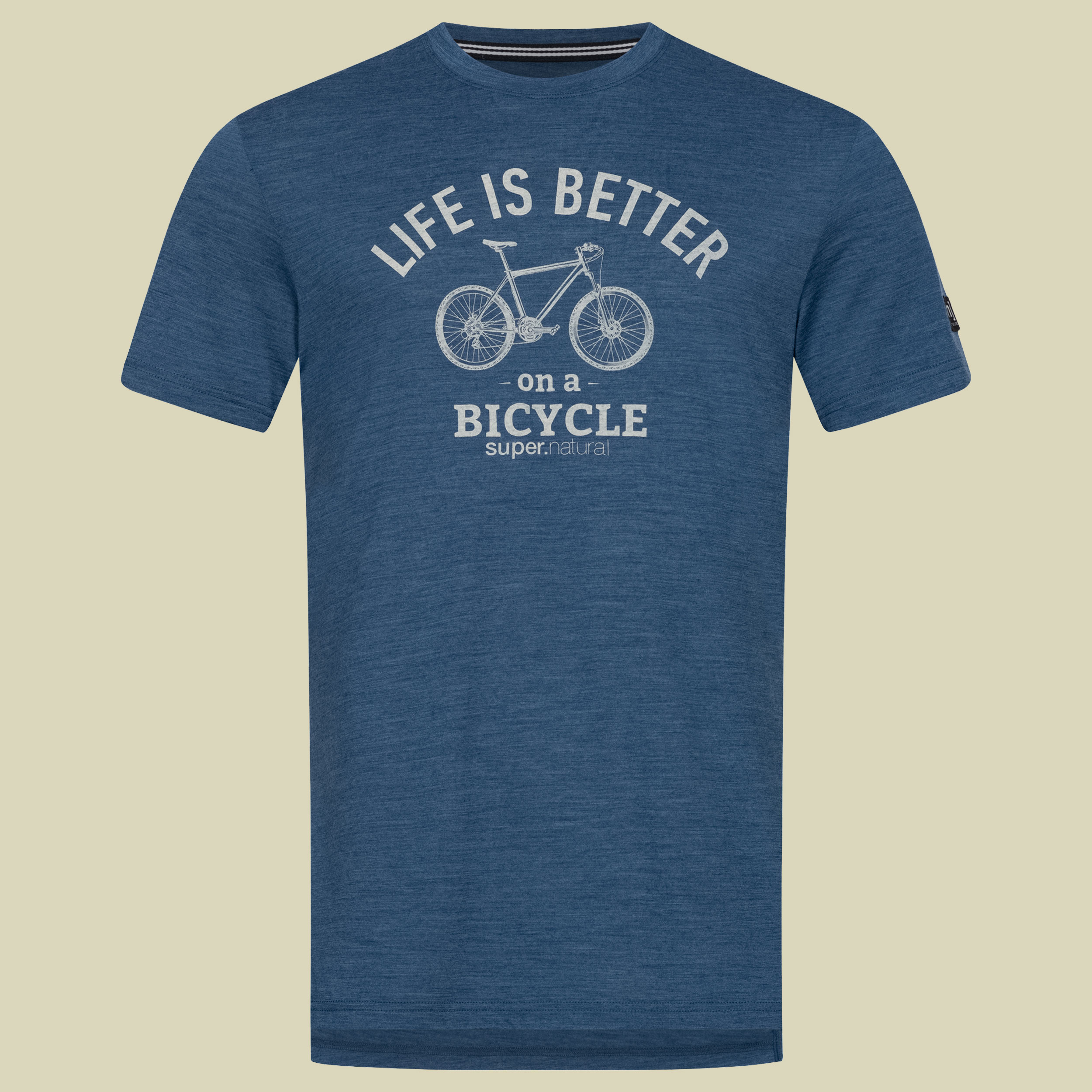 Better Bike Tee Men Größe S Farbe dark denim melange/feather grey