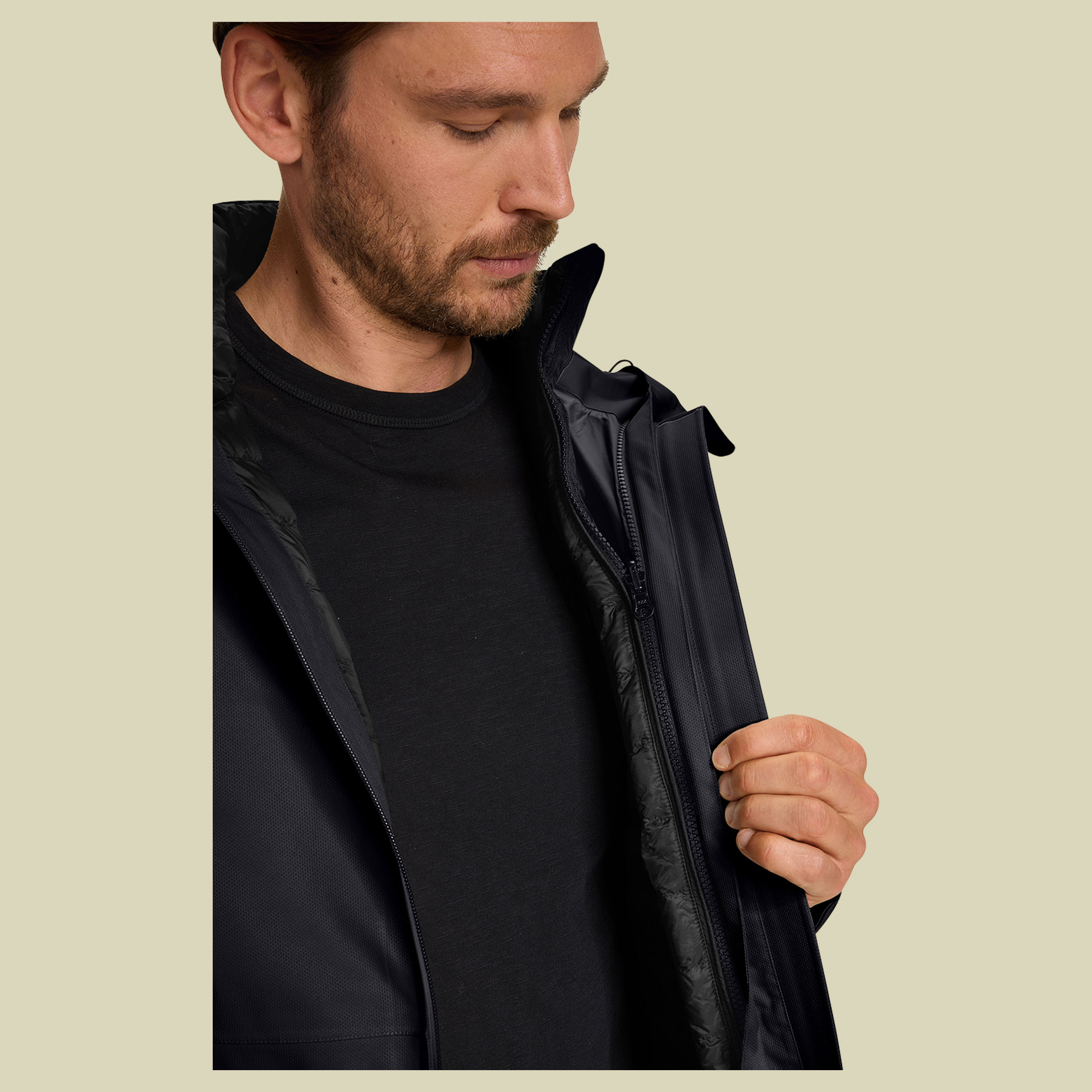 Nao Twin Down Jacket Men schwarz XL - cavier black