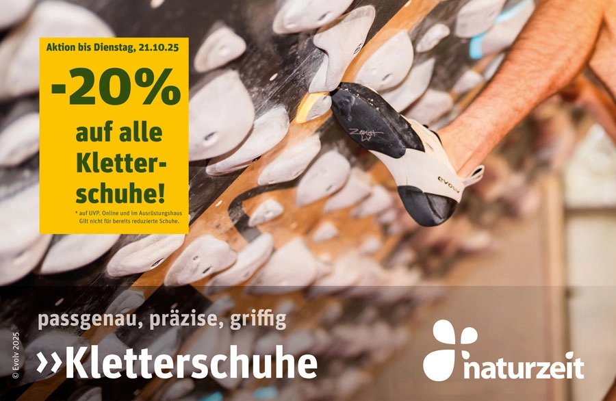 Teaserbild - Kletterschuhe 20% reduziert