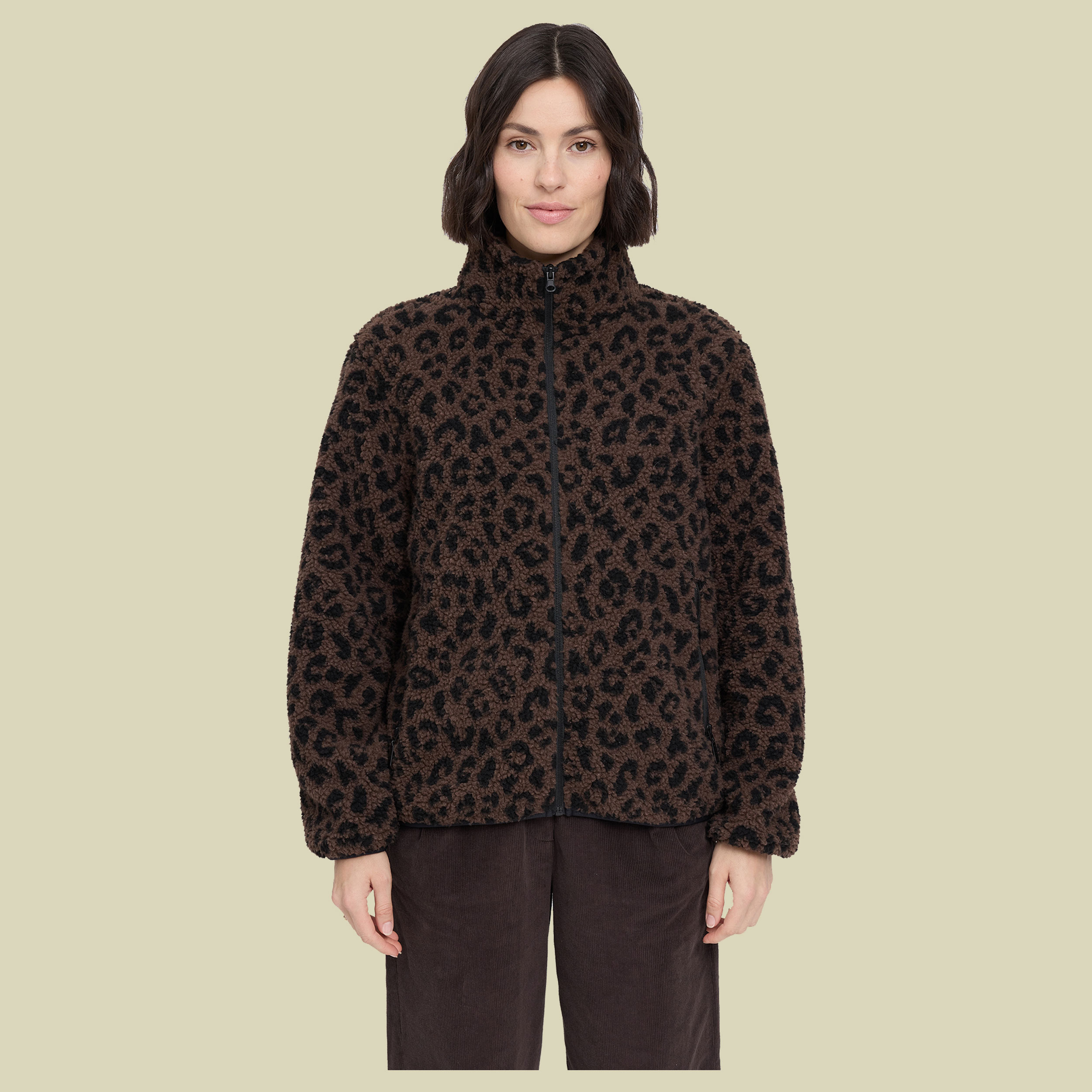 Printed Teddy-Fleece Jacket Women