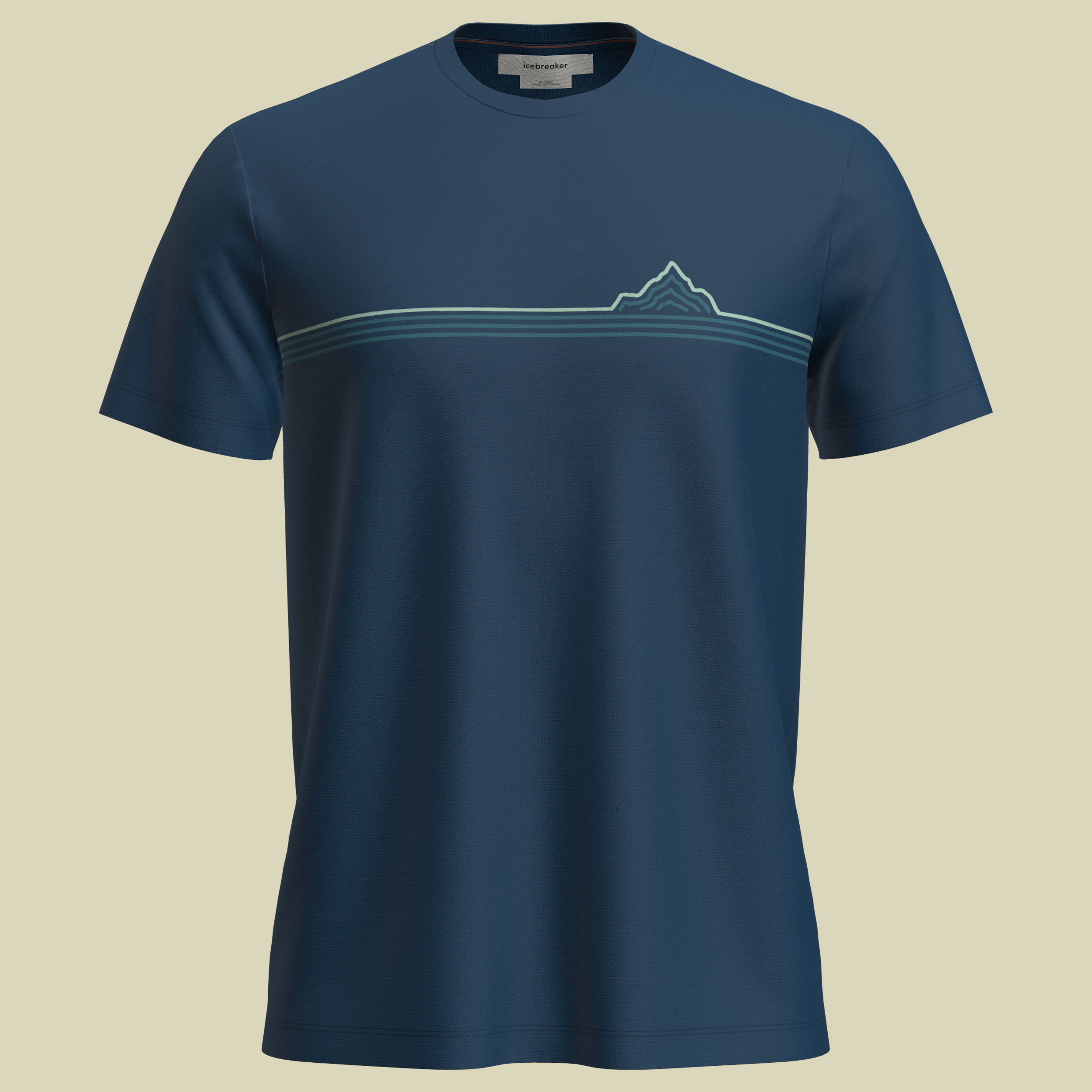 Merino 150 Tech Lite SS Tee Range Stripes Men M blau