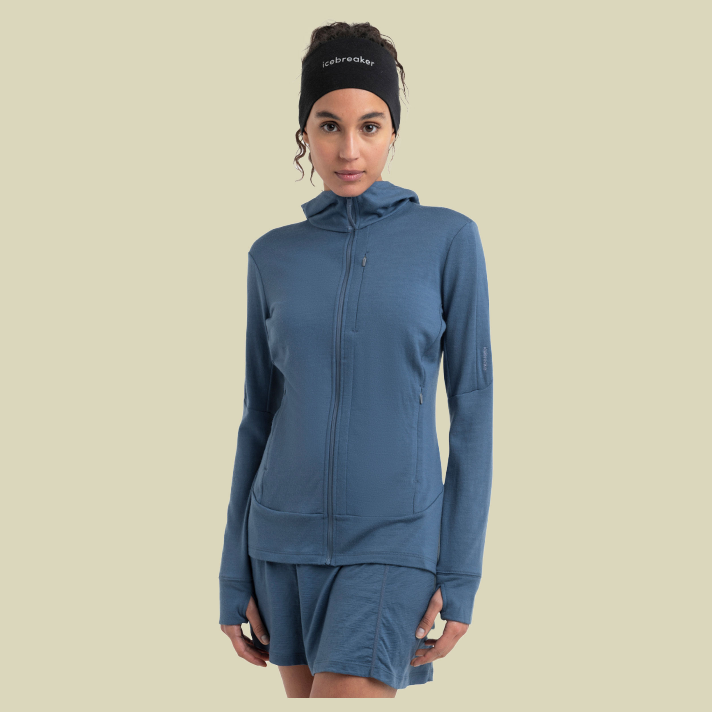 Merino 260 Quantum IV LS Zip Hoodie Women S blau - dawn