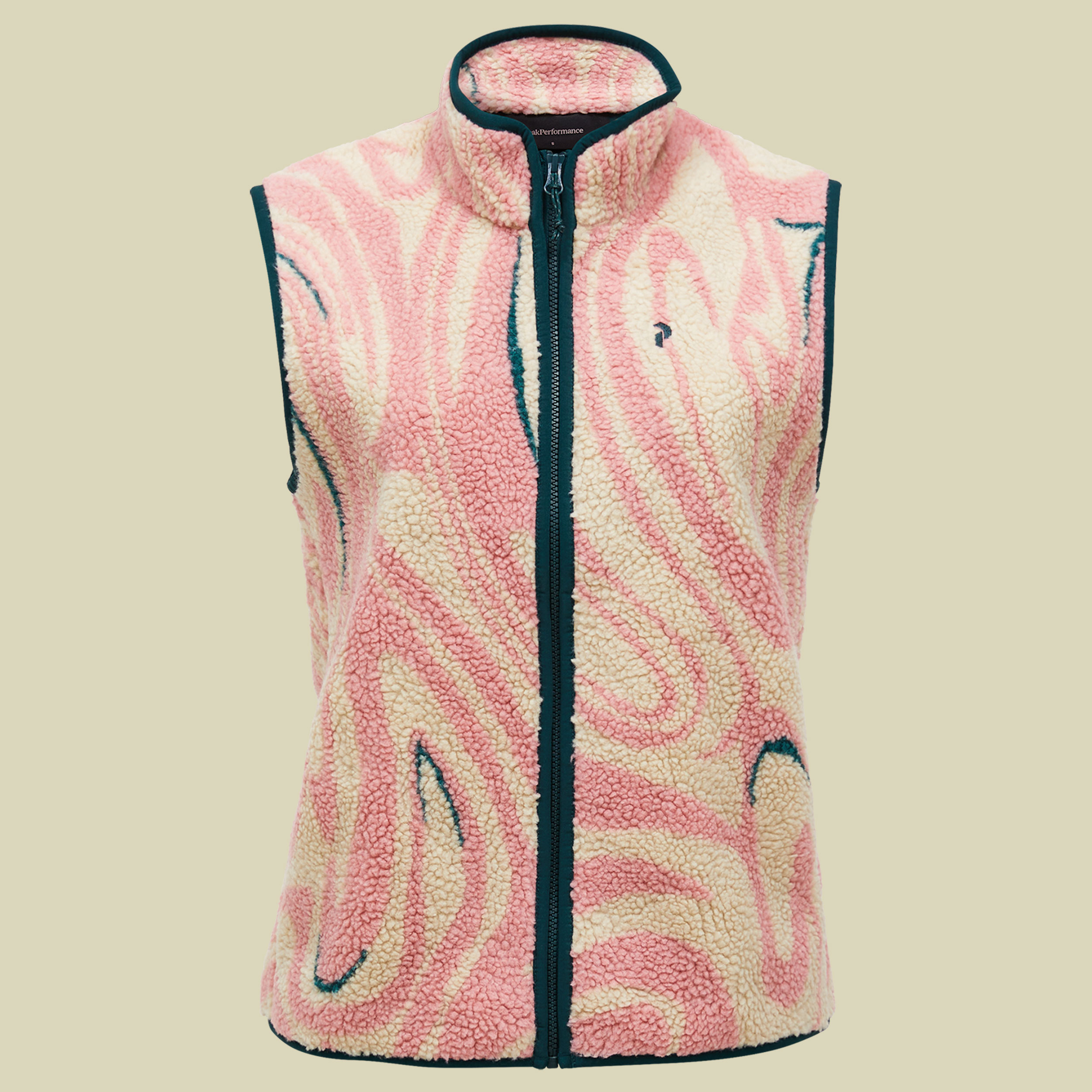 Graphic Pile Vest Women S mehrfarbig - Farbe topo swirl