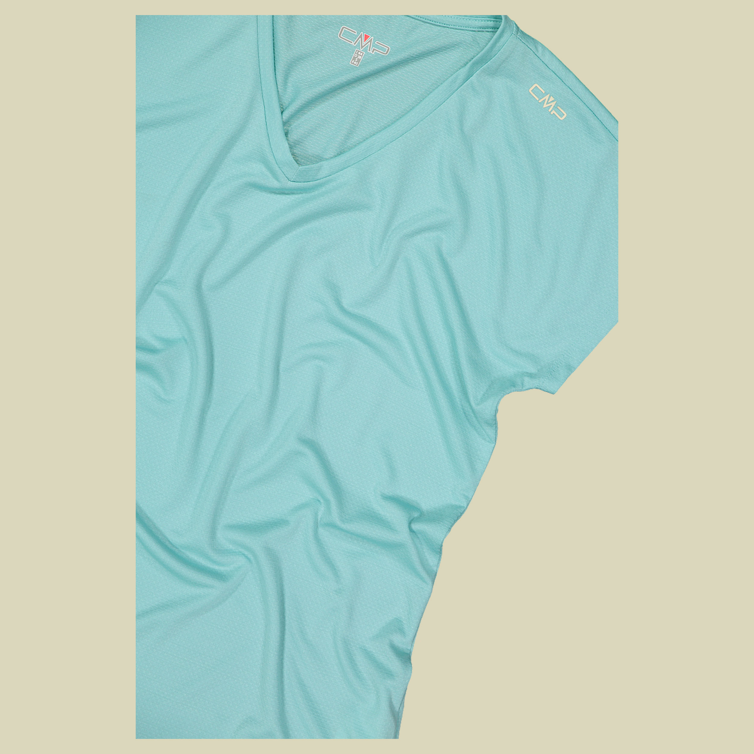 Woman T-Shirt Jacquard Jersey 35N5586 48 blau2 - Farbe lagoon