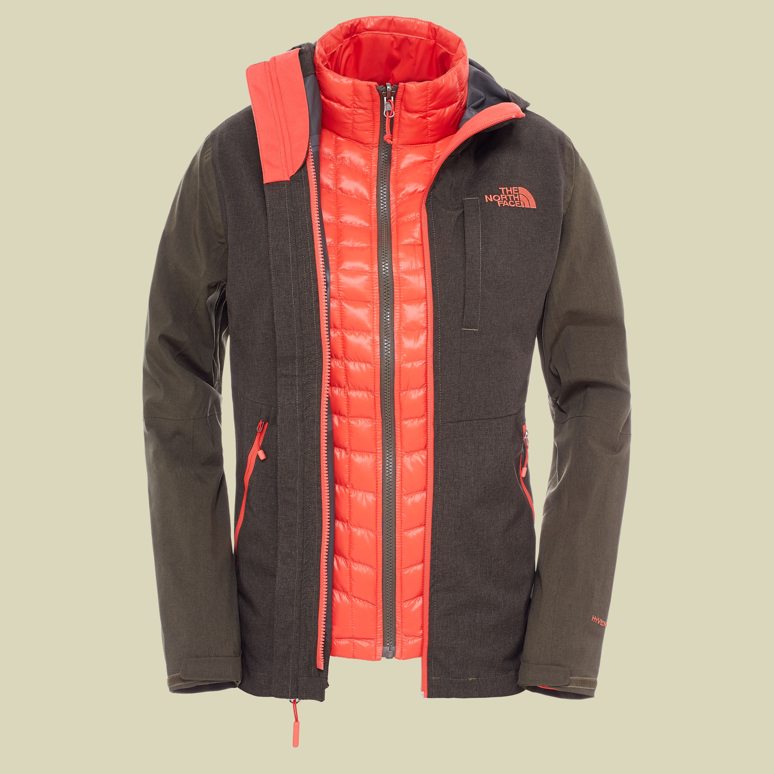 Thermoball Triclimate Jacket Women Größe S Farbe New Taupe Green Heather/New Taupe Green
